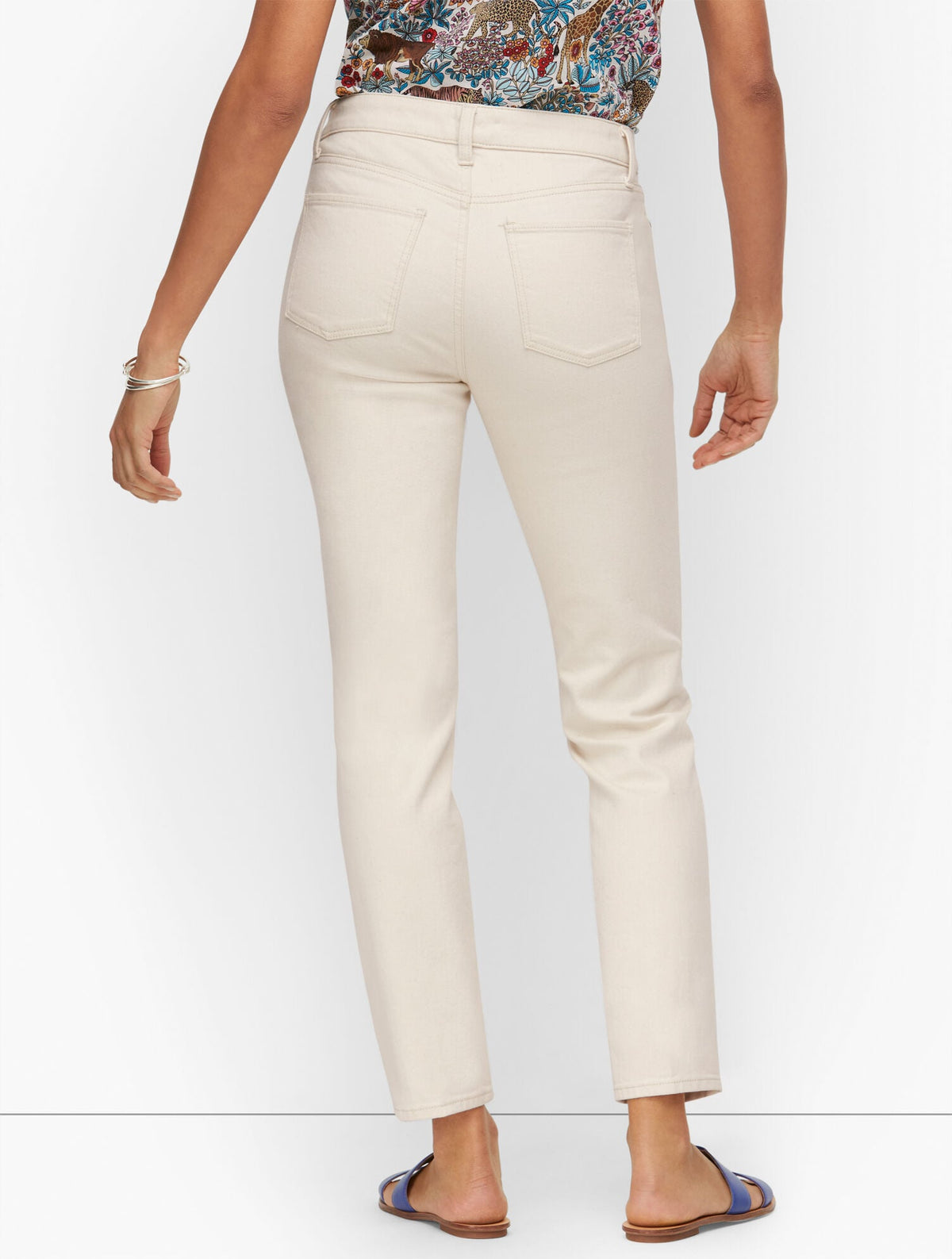 Talbots SLIM ANKLE JEANS - NATURAL - CURVY FIT
