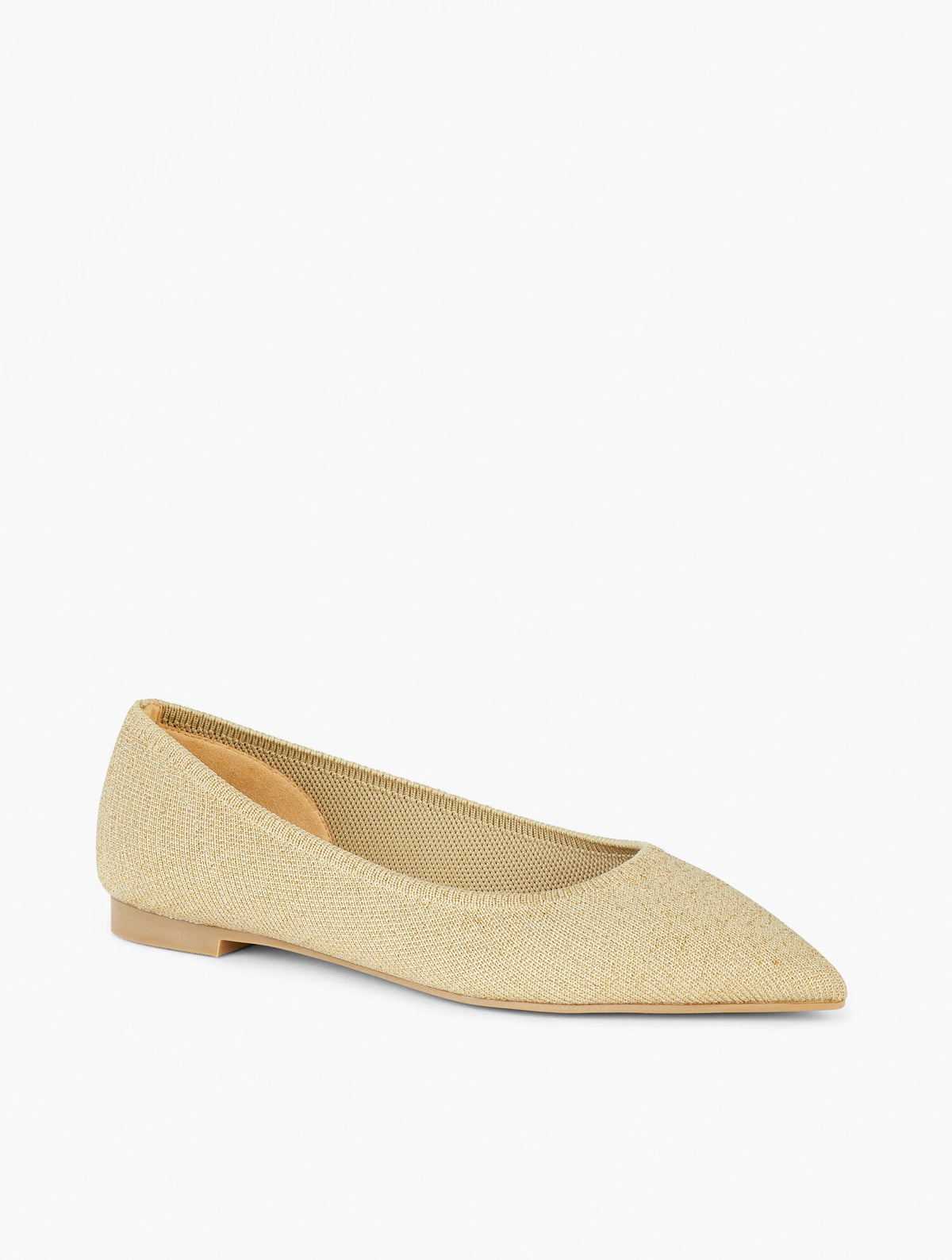 Talbots EDWIN METALLIC KNIT POINTED TOE FLATS
