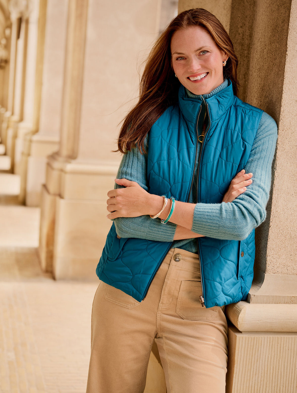 Talbots CABLE KNIT HALF-ZIP SWEATER