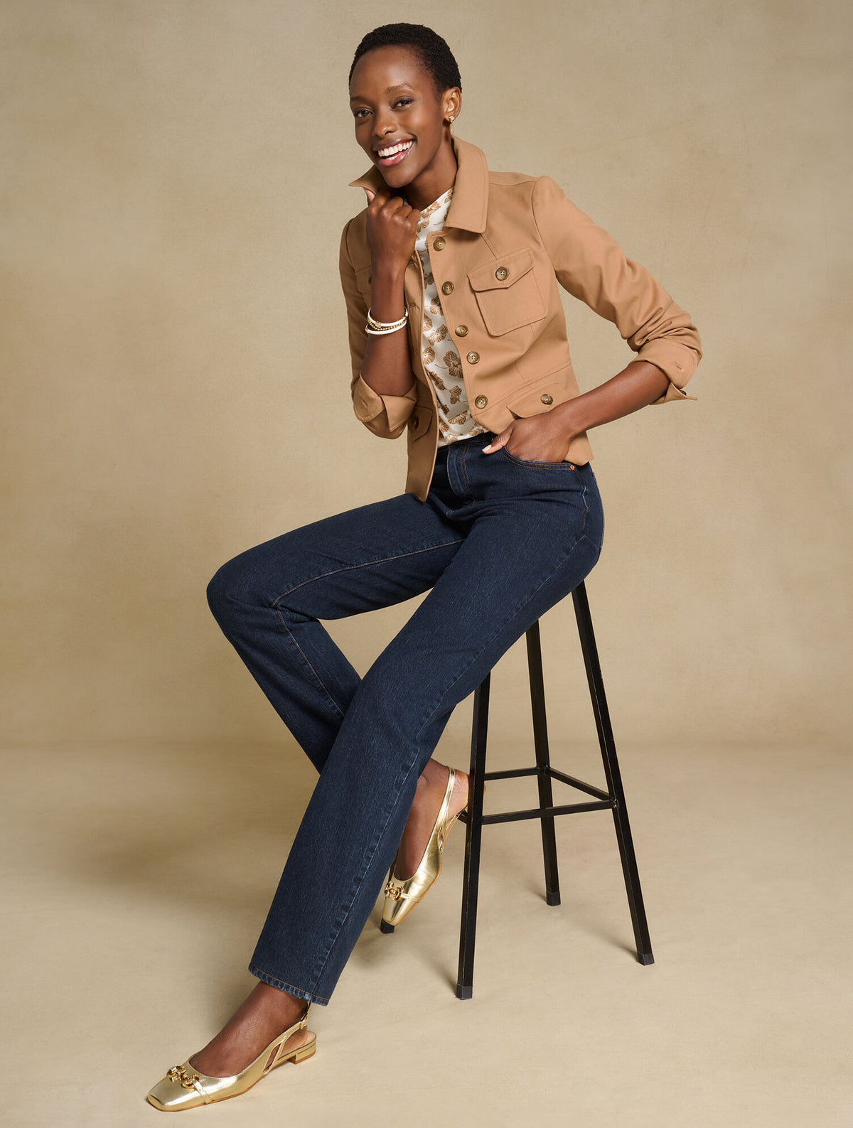 Talbots HIGH WAIST RELAXED JEANS - MICHELE WASH
