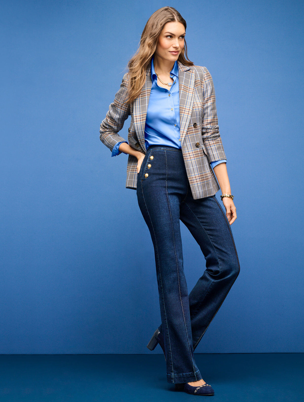 Talbots SAILOR FLARE LEG JEANS - LILLIA WASH