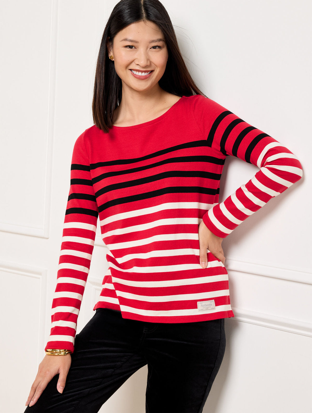 Talbots AUTHENTIC TALBOTS TEE - WONDERLAND STRIPE