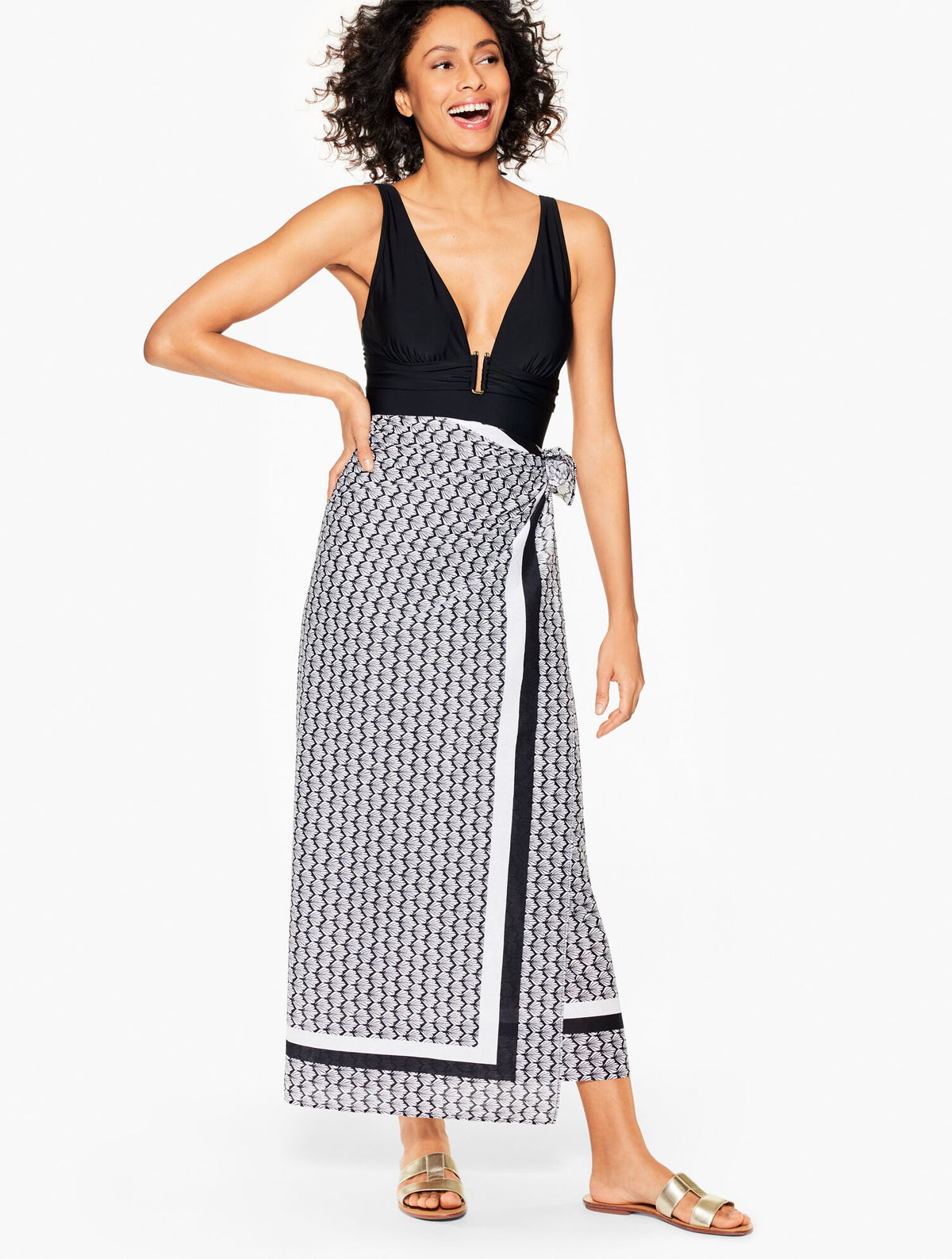 Talbots AQUA CLUB PAREO COVER-UP - FIJI SHELL