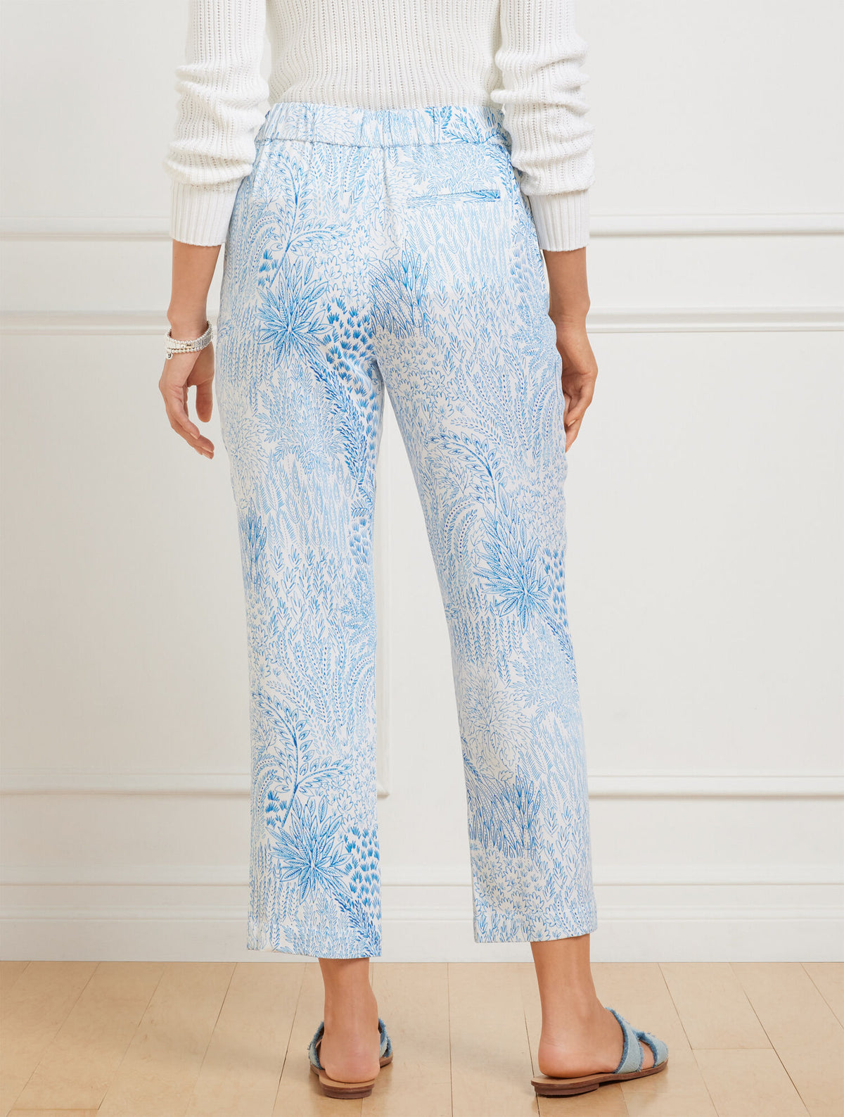 Talbots SLIM LEG CROP PANTS - BLISSFUL MEADOW