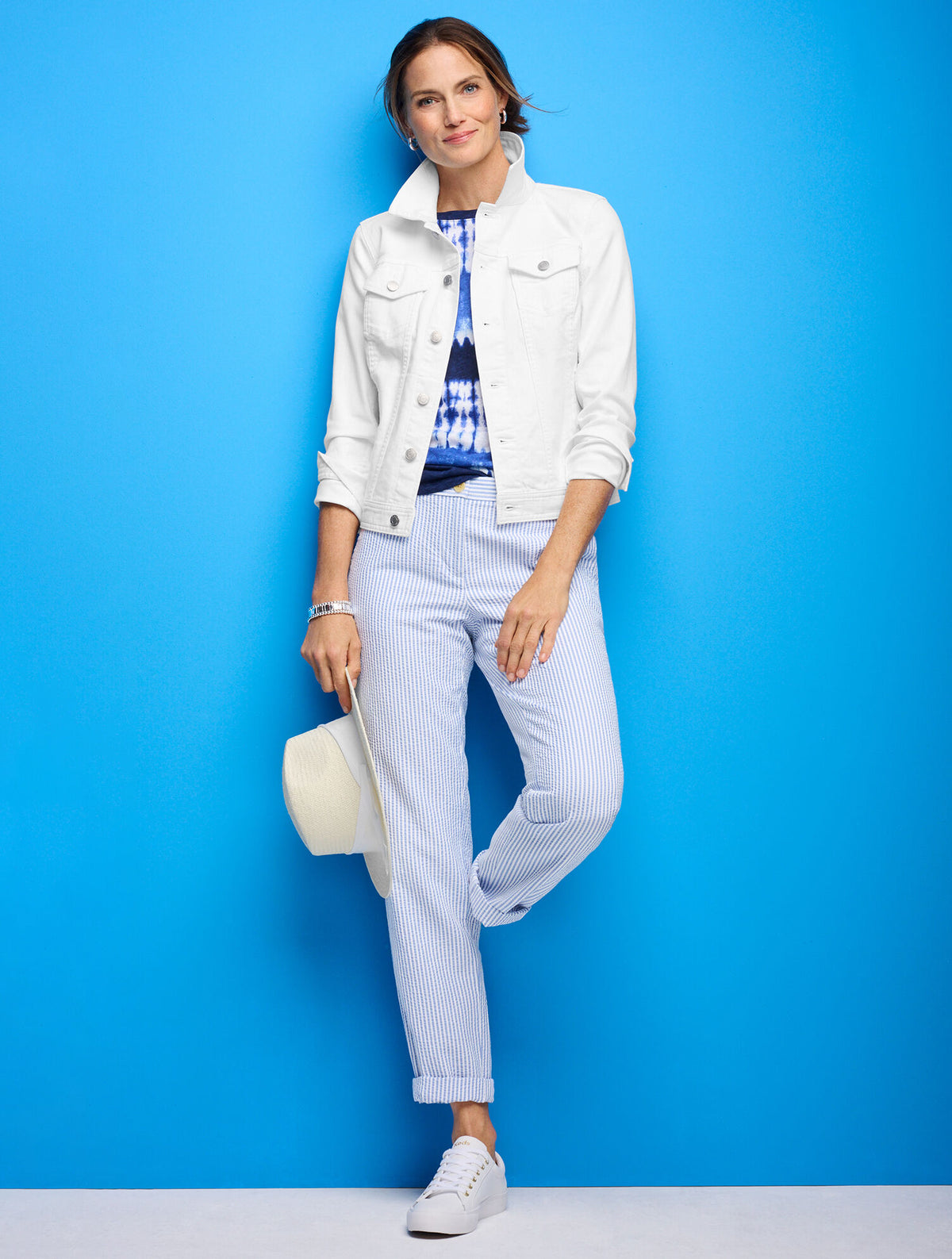 Talbots RELAXED CHINOS - SUNSHINE SEERSUCKER