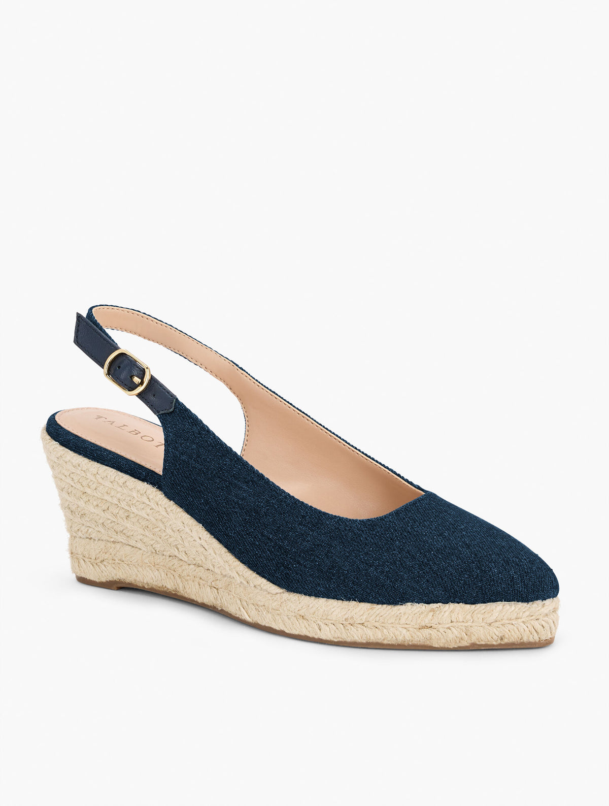 Talbots VIVI DENIM SLINGBACK ESPADRILLE WEDGES