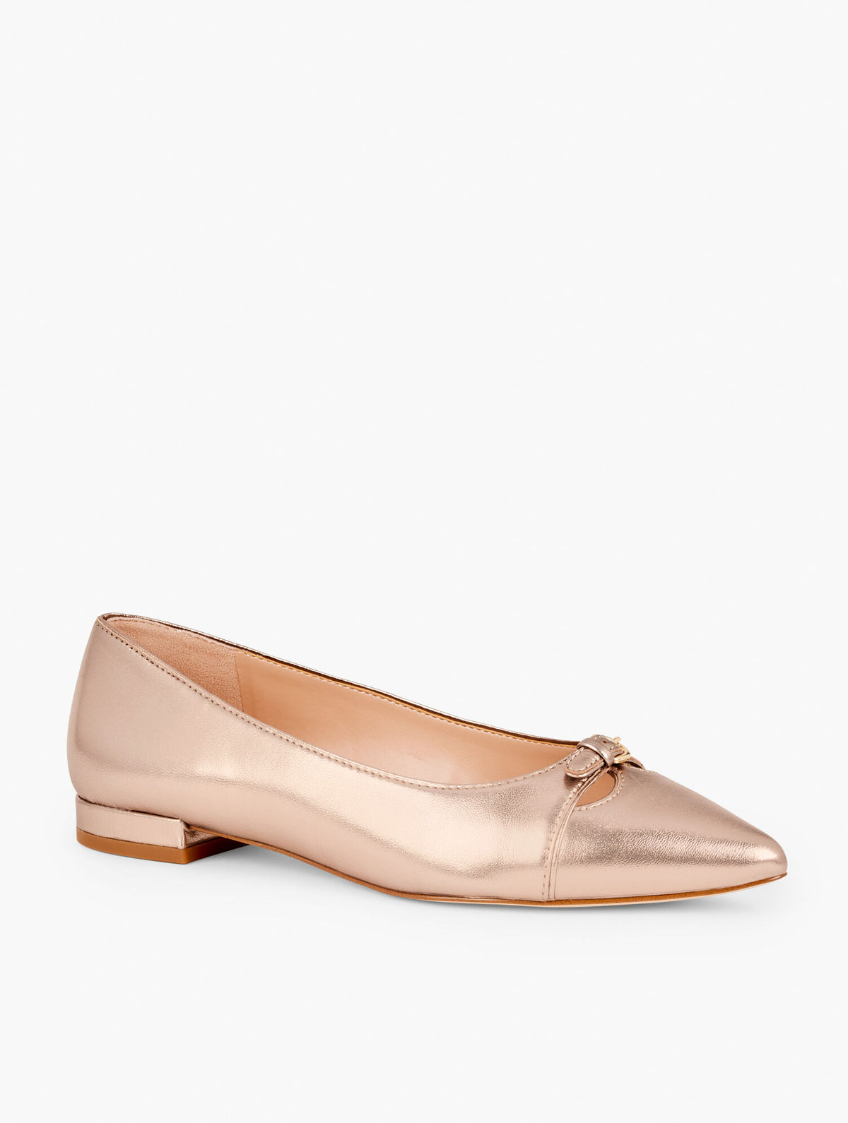 Talbots SCARLET CUT OUT METALLIC NAPPA FLATS