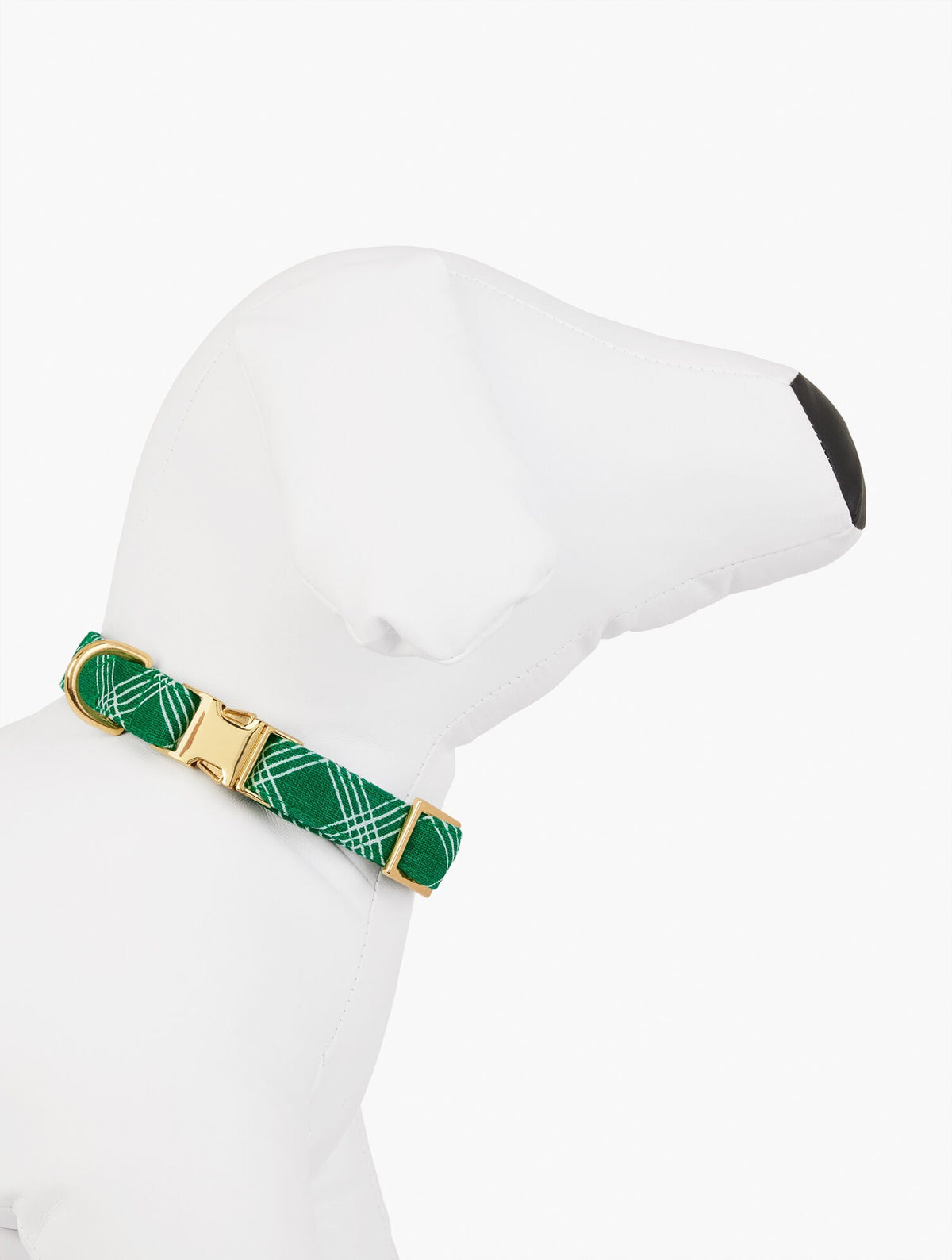Talbots THE FOGGY DOG EMERALD PLAID DOG COLLAR