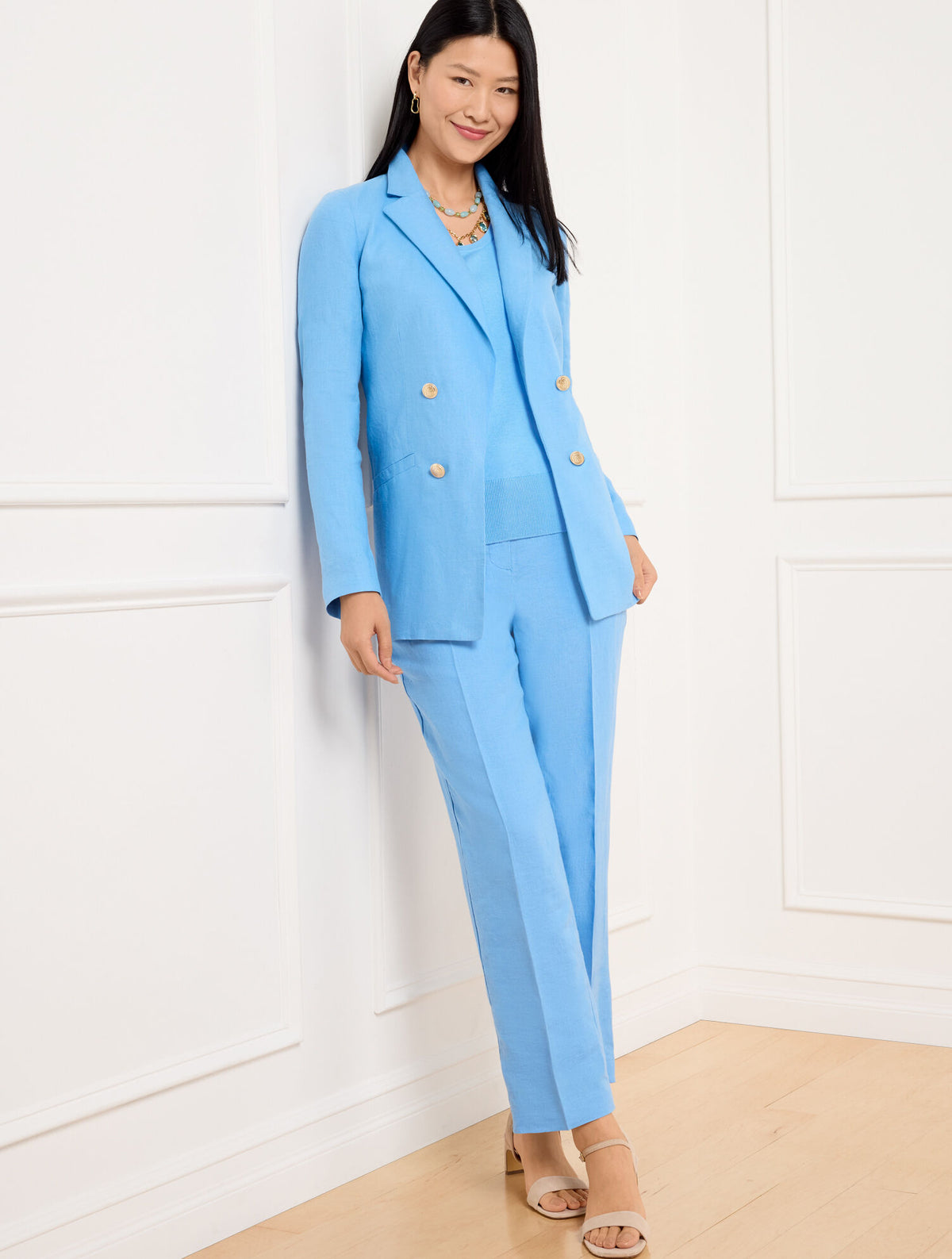 Talbots NO CLOSE LINEN BLAZER