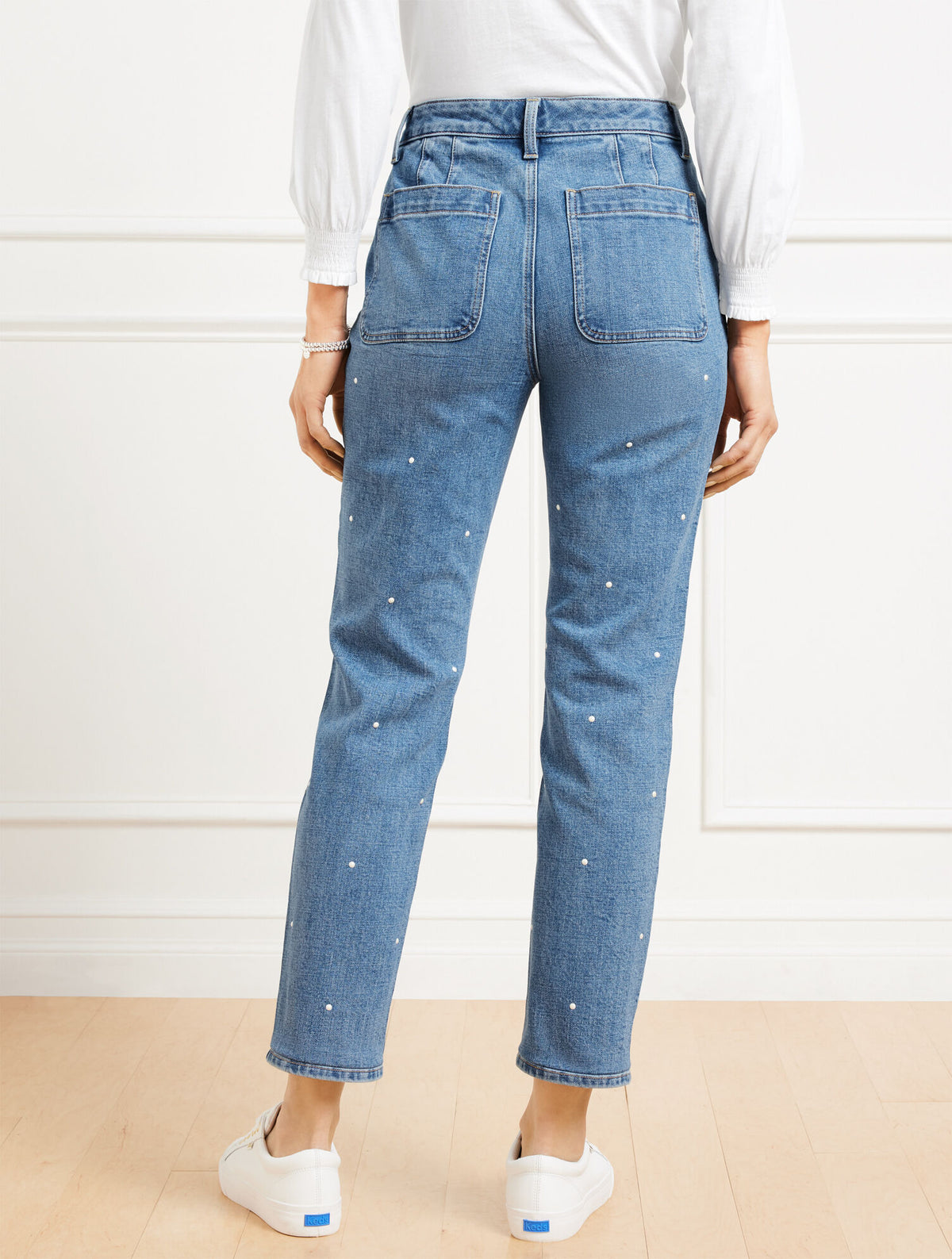 Talbots PEARL SLIM STRAIGHT ANKLE JEANS - OPAL WASH