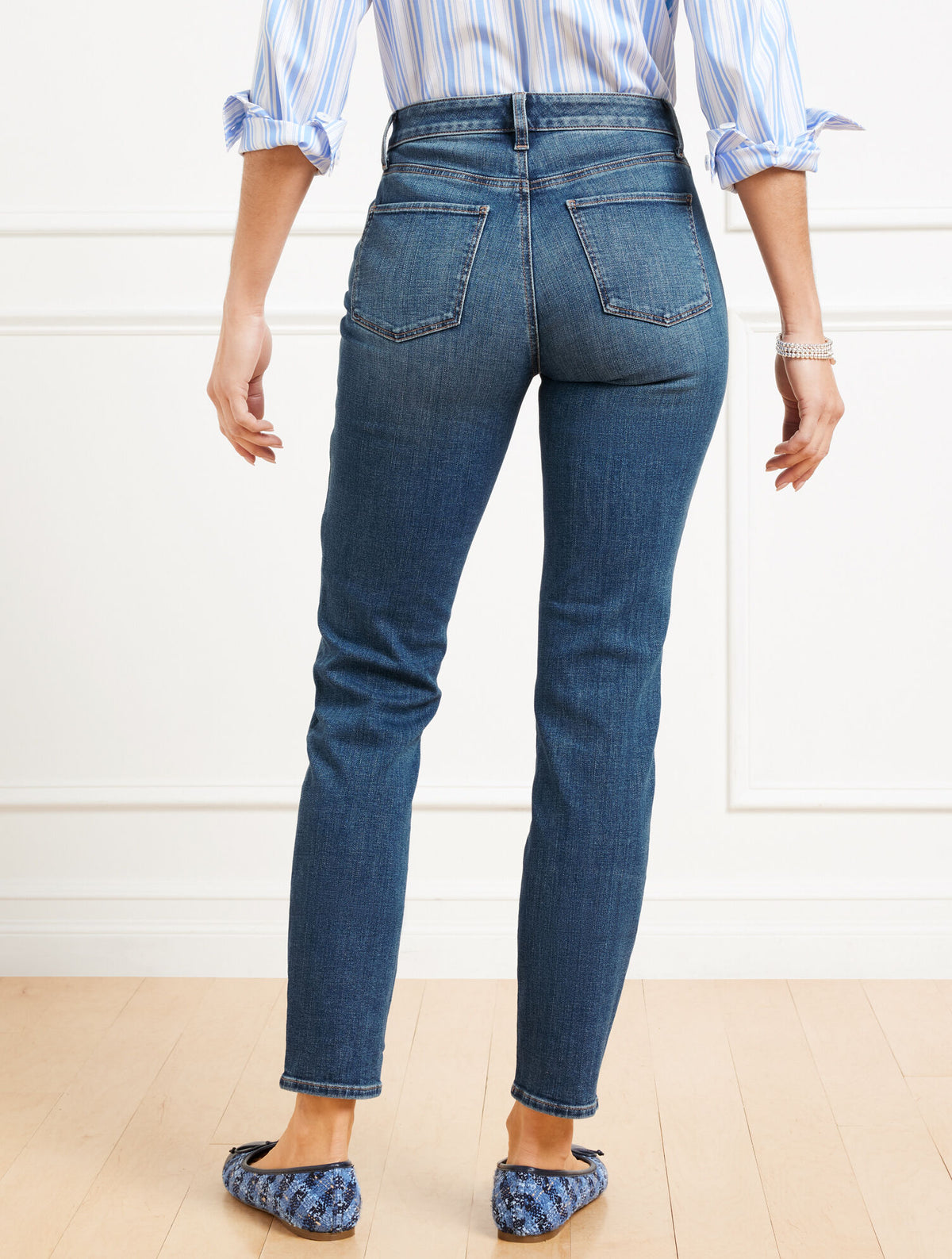 Talbots SLIM ANKLE JEANS - CHARLIE WASH - CURVY FIT