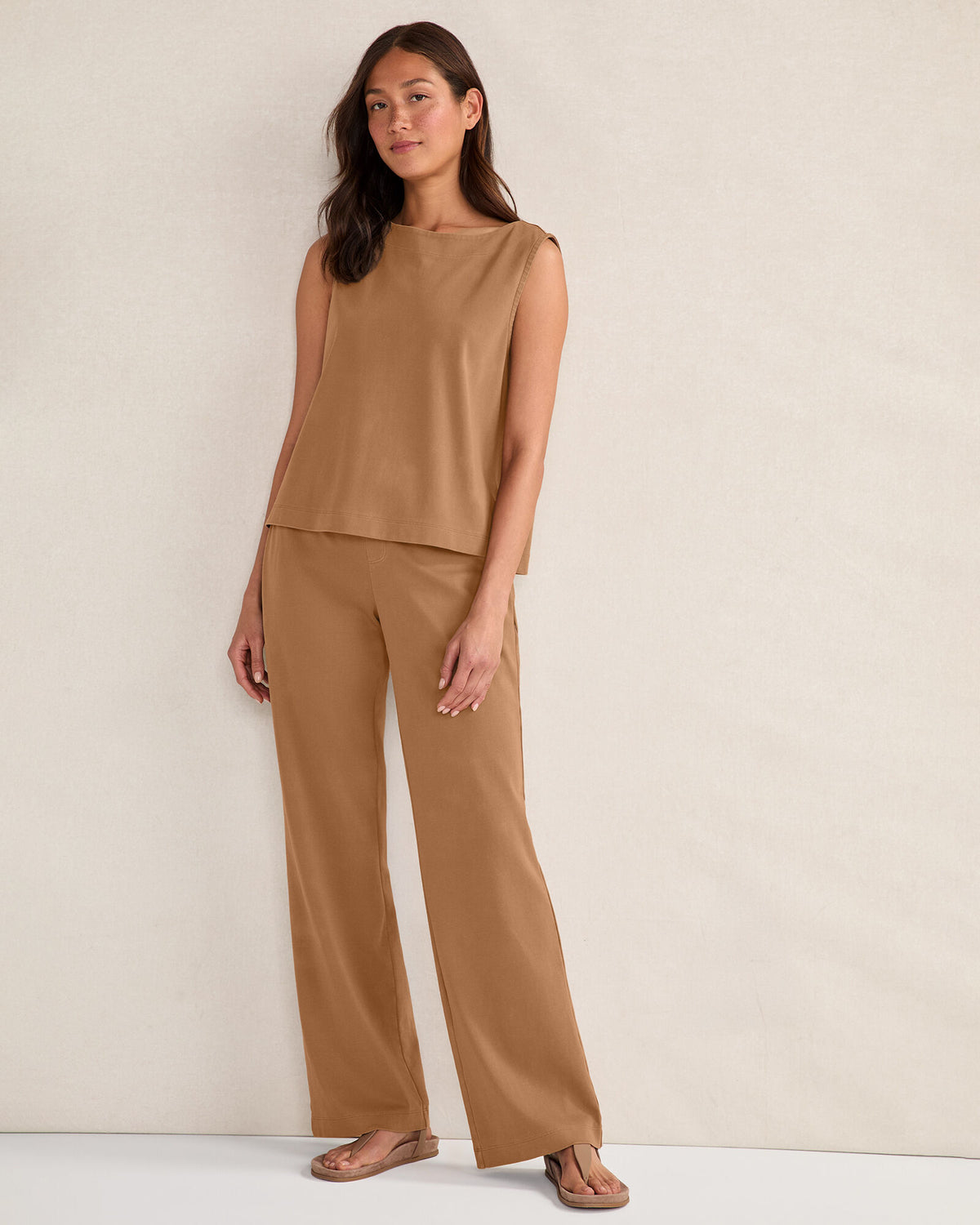 Talbots ORGANIC COTTON INTERLOCK BOOT CUT PANTS