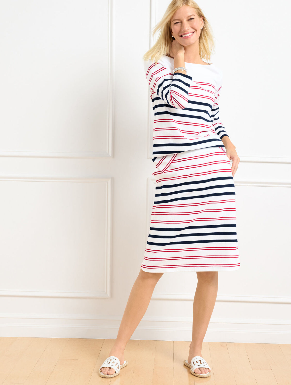 Talbots AUTHENTIC TALBOTS TEE - SOFIA STRIPE