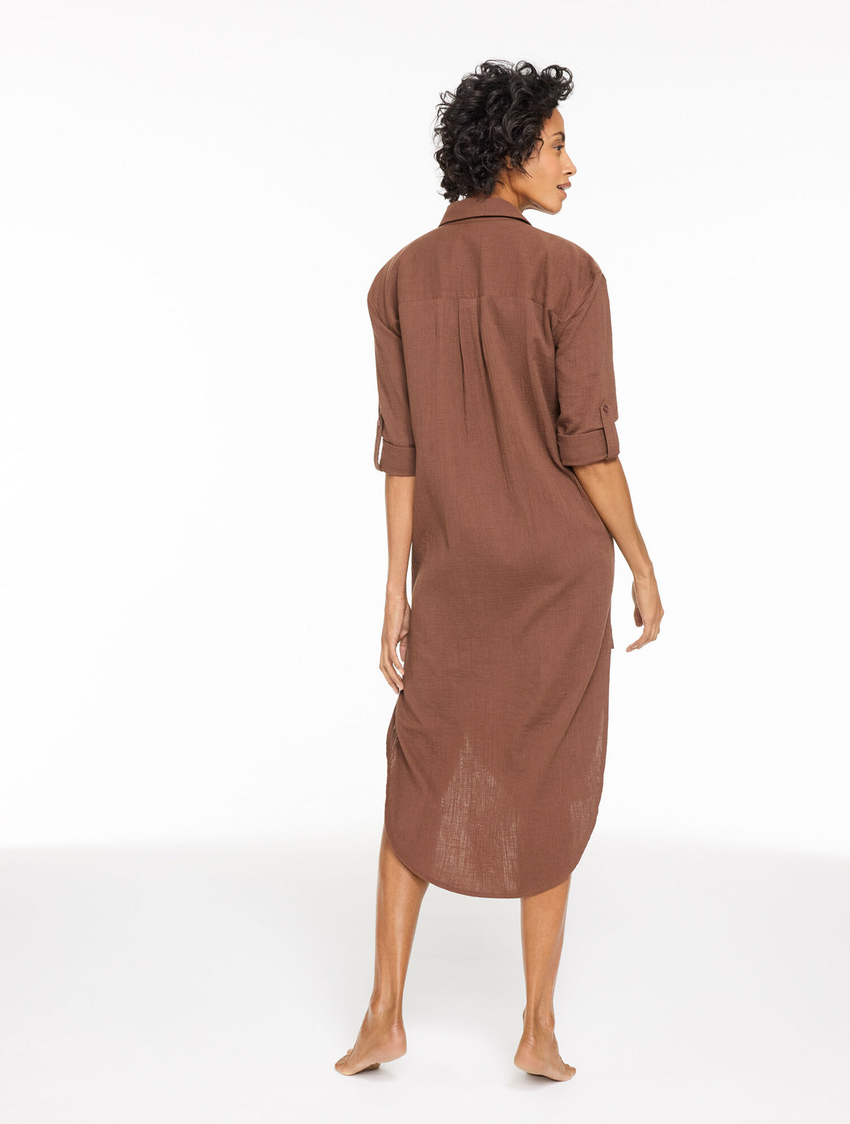Talbots AQUA CLUB GAUZE LONG SHIRT COVER-UP