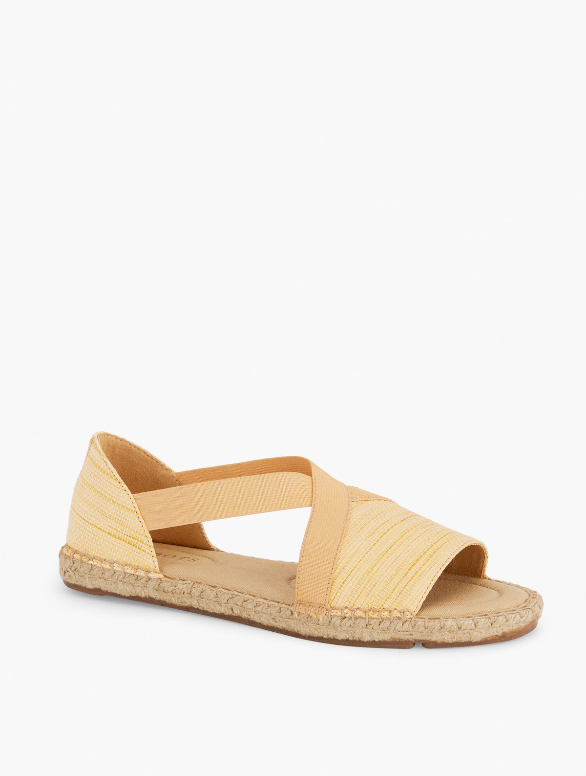 Talbots ILYSSA ELASTIC STRAW ESPADRILLE FLATS - CORN SILK