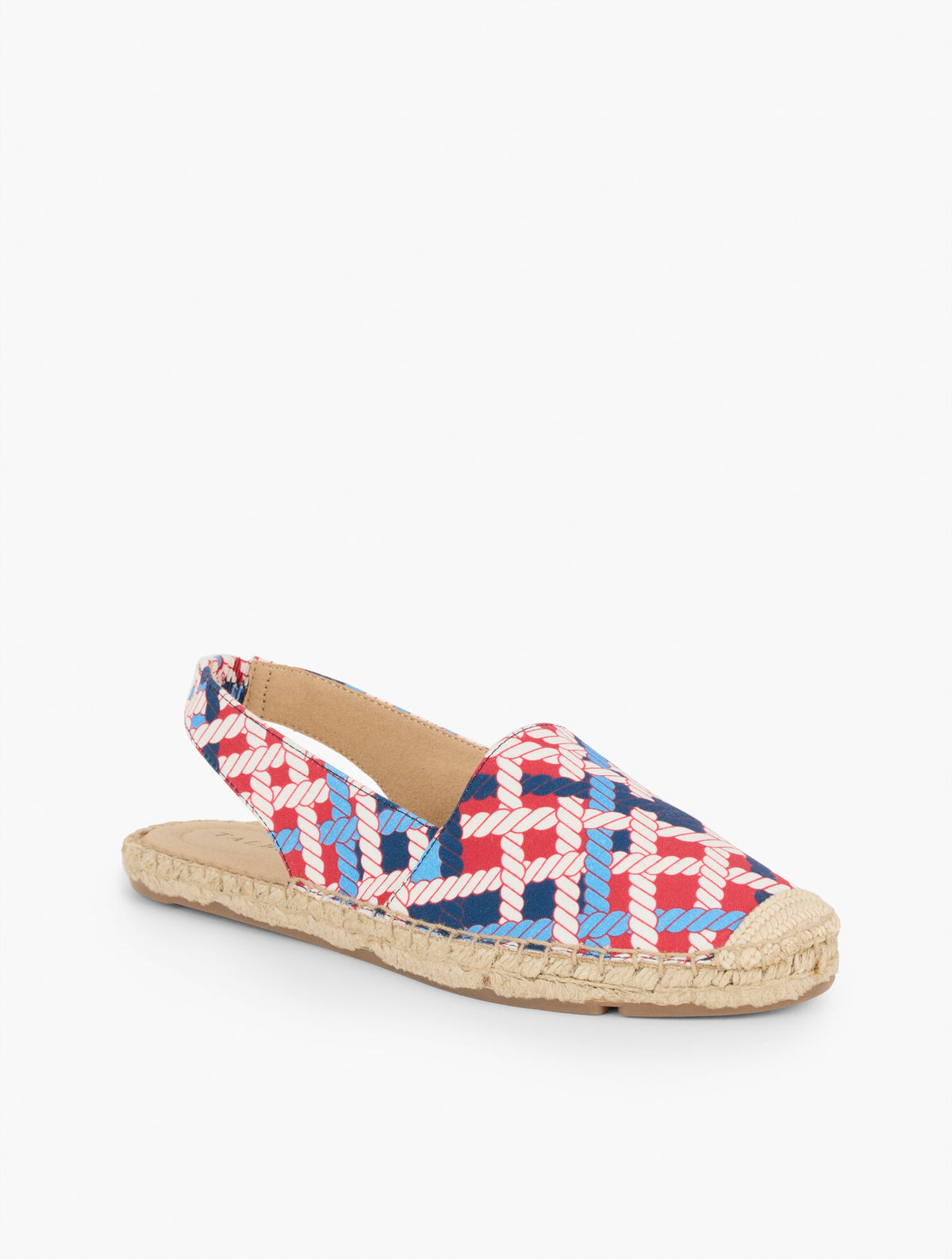 Talbots IZZY SLINGBACK ESPADRILLE FLATS - ROPE PRINT