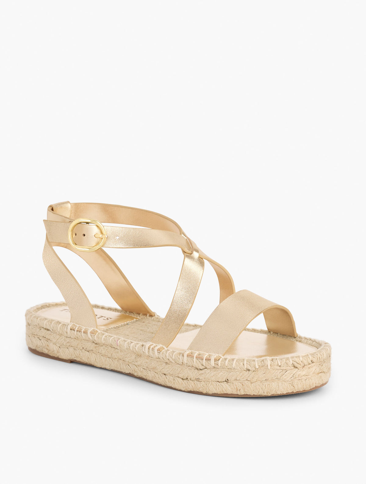 Talbots HESTER METALLIC NAPPA ESPADRILLE SANDALS