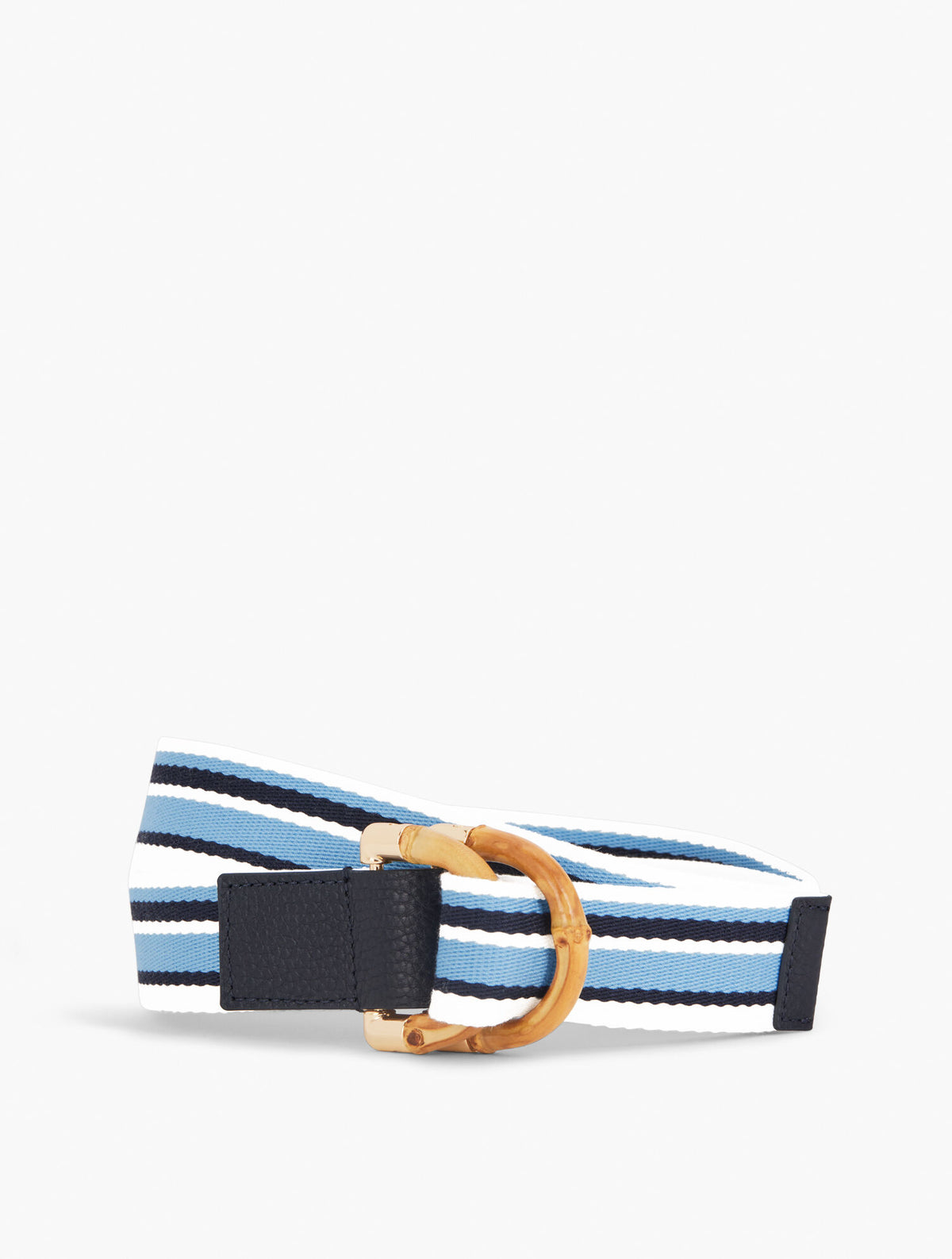 Talbots BAMBOO BUCKLE STRIPED WEBBING BELT
