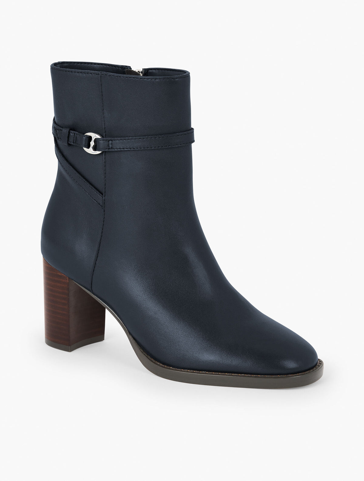 Talbots CLAUDETTE NAPPA BLOCK HEEL ANKLE BOOTS