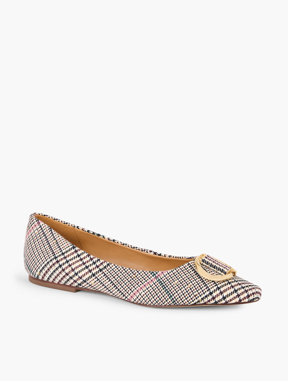Talbots WHITLEY ORNAMENT BALLET FLATS - MANSFIELD PLAID