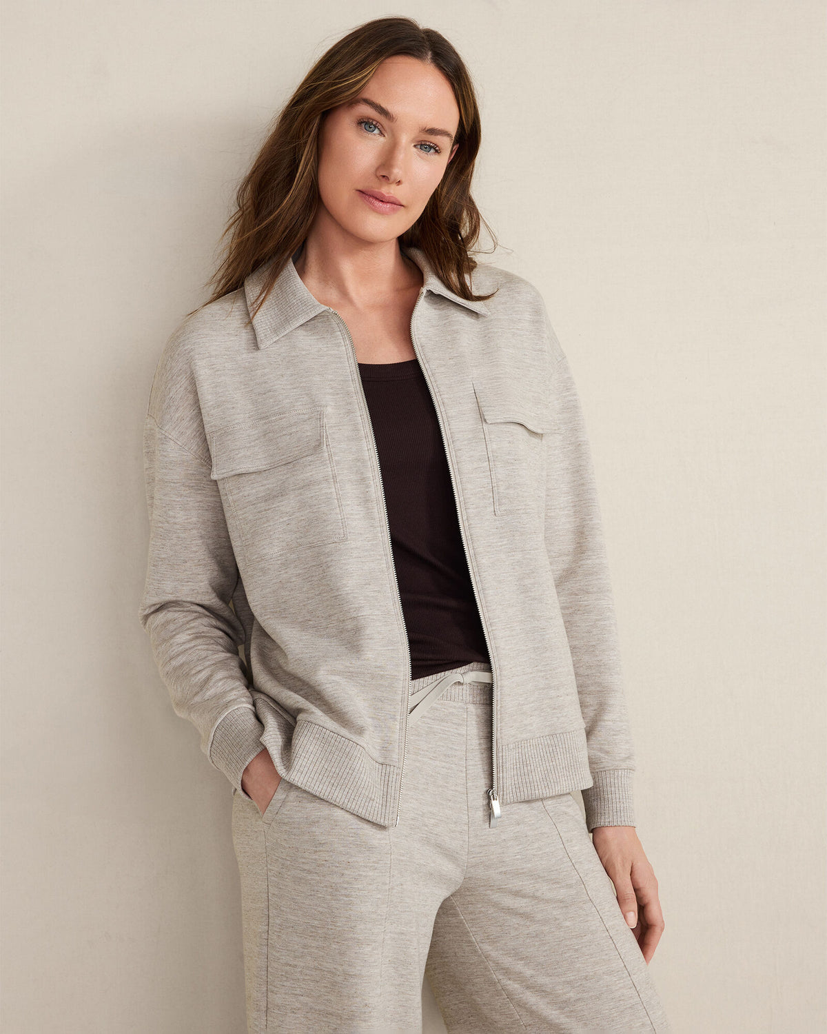 TAUPE HEATHER,XS,Misses