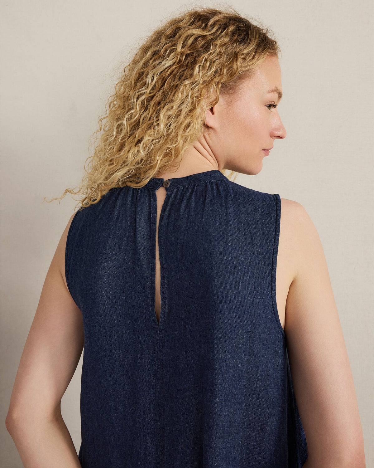 Talbots LINEN TIERED MIDI DRESS