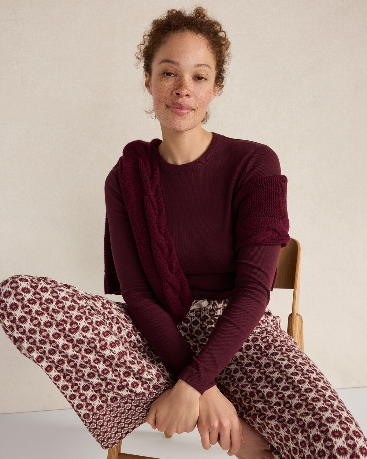 Talbots ORGANIC COTTON JERSEY IKAT PAJAMA PANTS