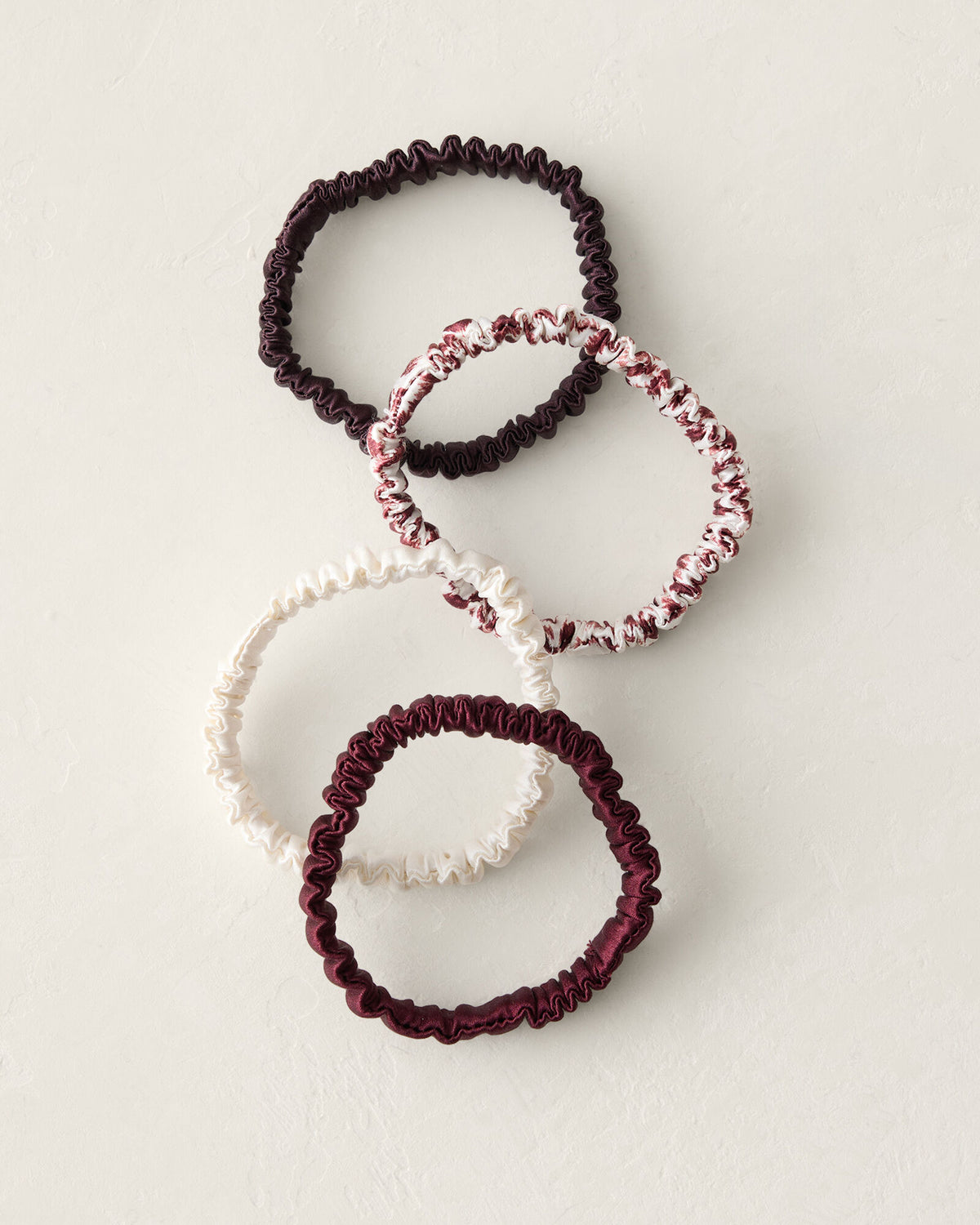 Talbots WASHABLE SILK HAIR TIES — ANIMAL DOT MULTI