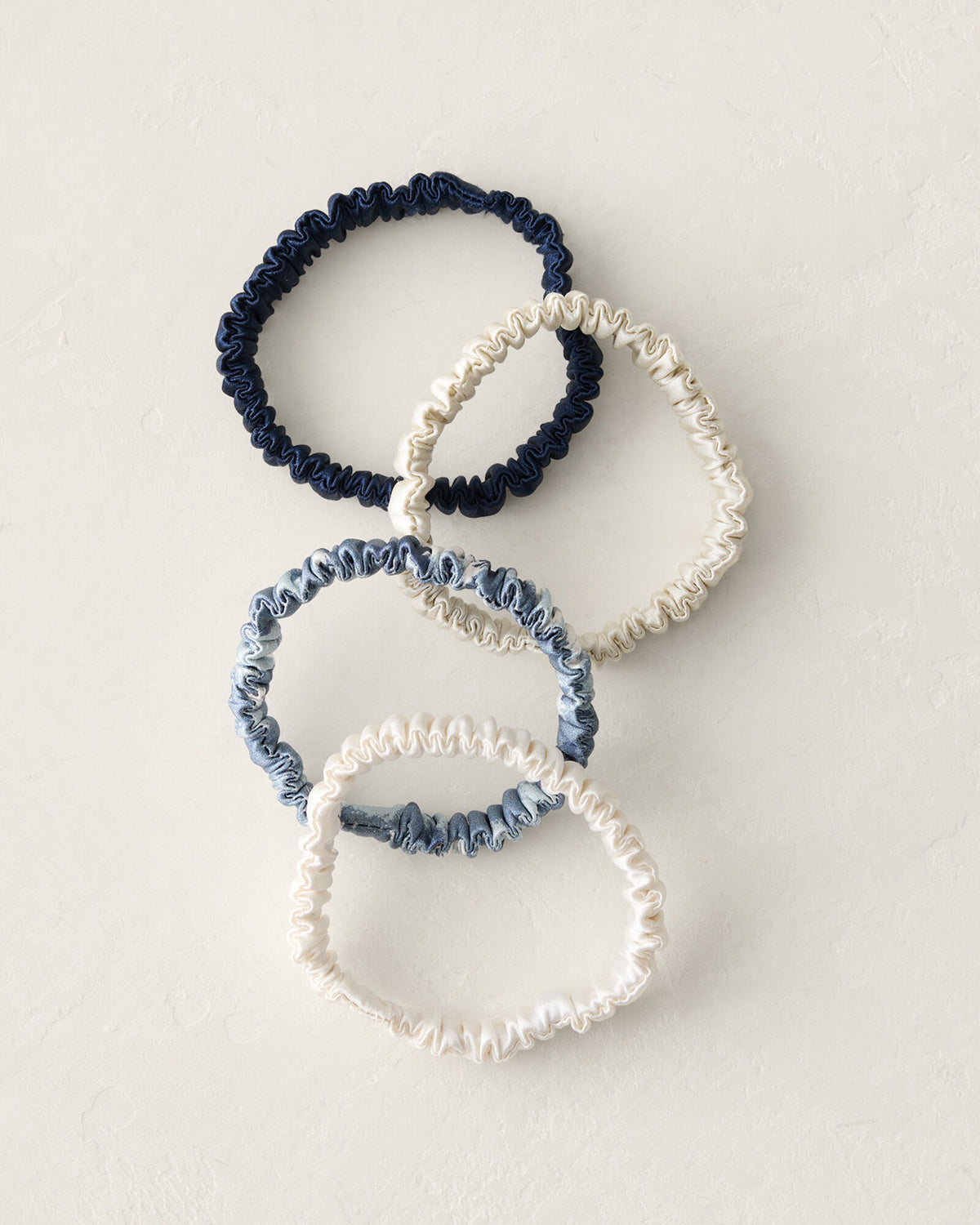 Talbots WASHABLE SILK HAIR TIES — WAVE MULTI
