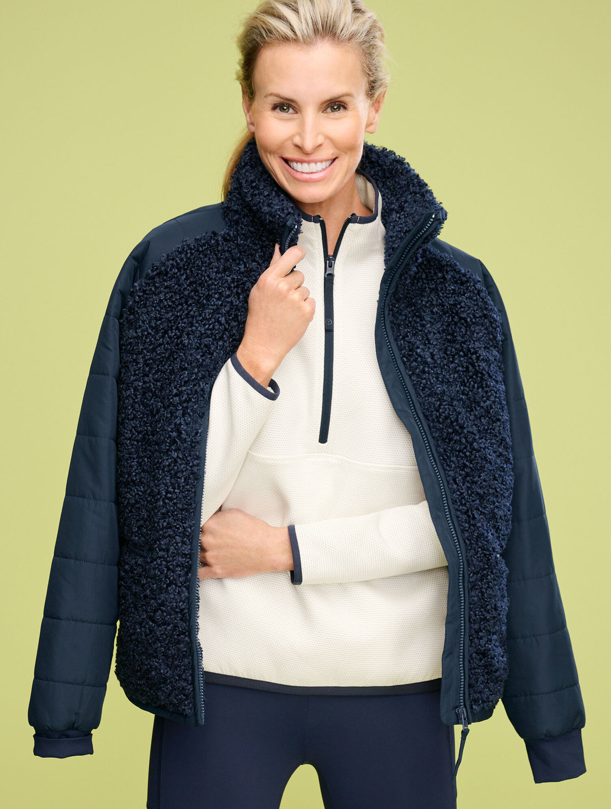 Talbots AIRKNIT STRETCH MESH HALF-ZIP PULLOVER