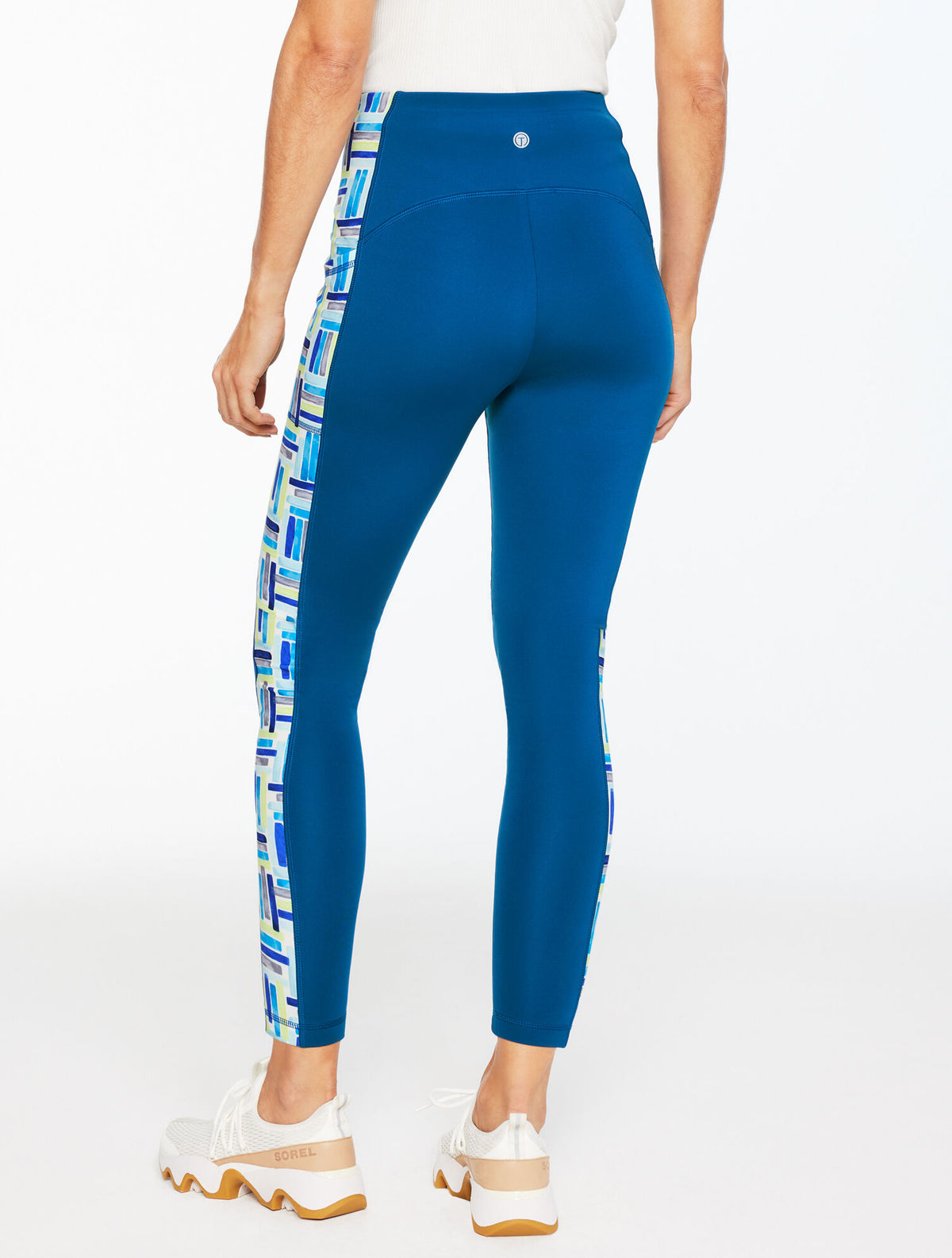 Talbots SPORT FLEECEBACK LEGGINGS - WATERCOLOR GEO