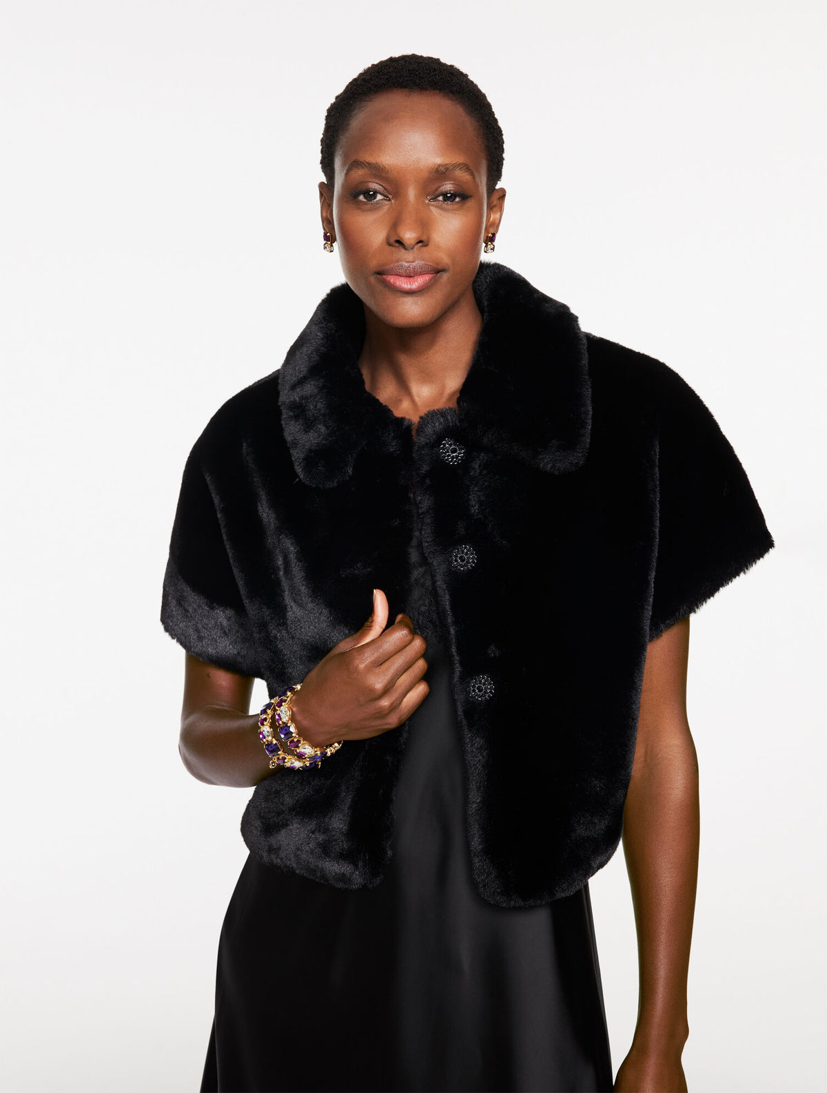 Talbots FAUX FUR CAPELET