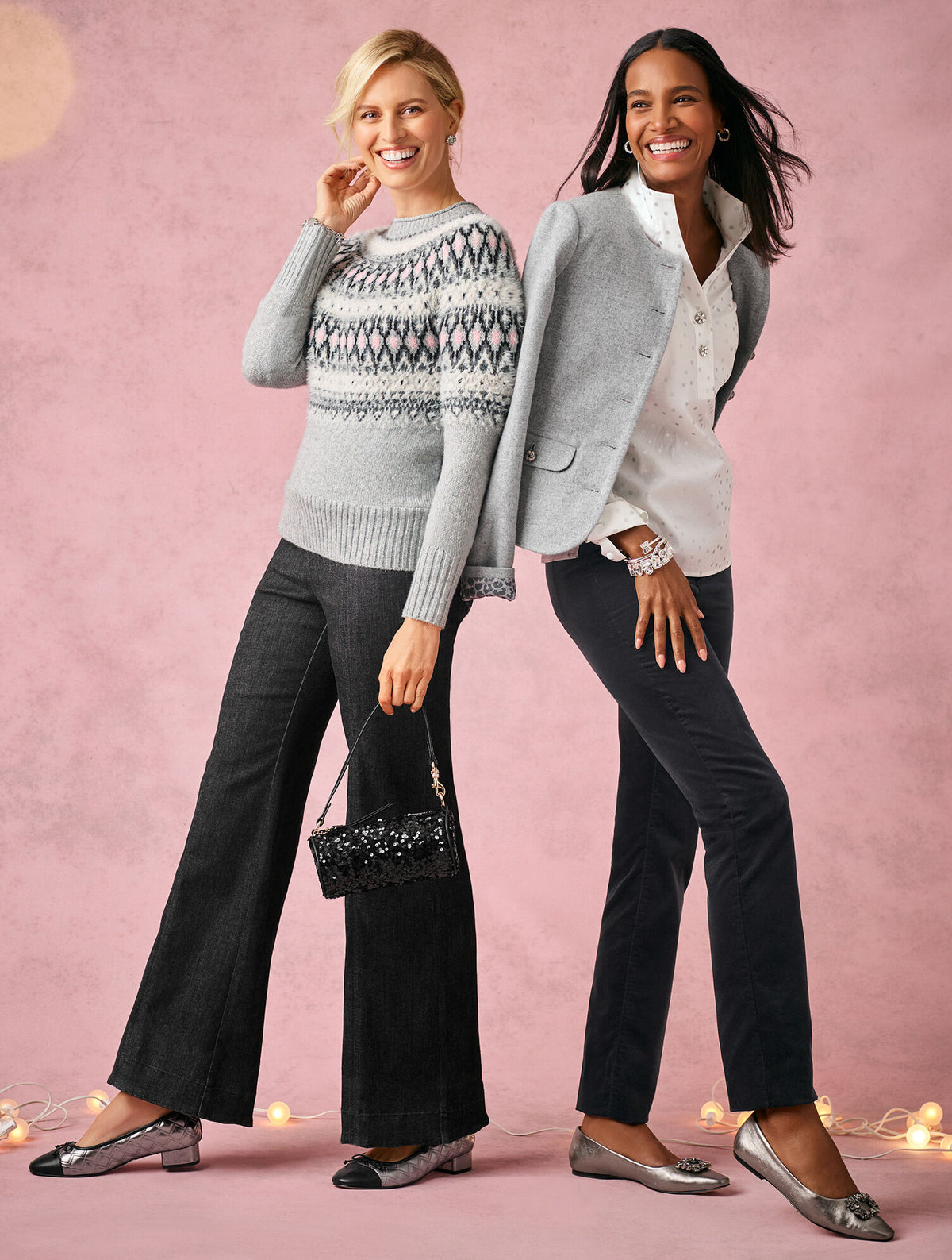 Talbots NON-IRON POPOVER - SCATTERED DOTS