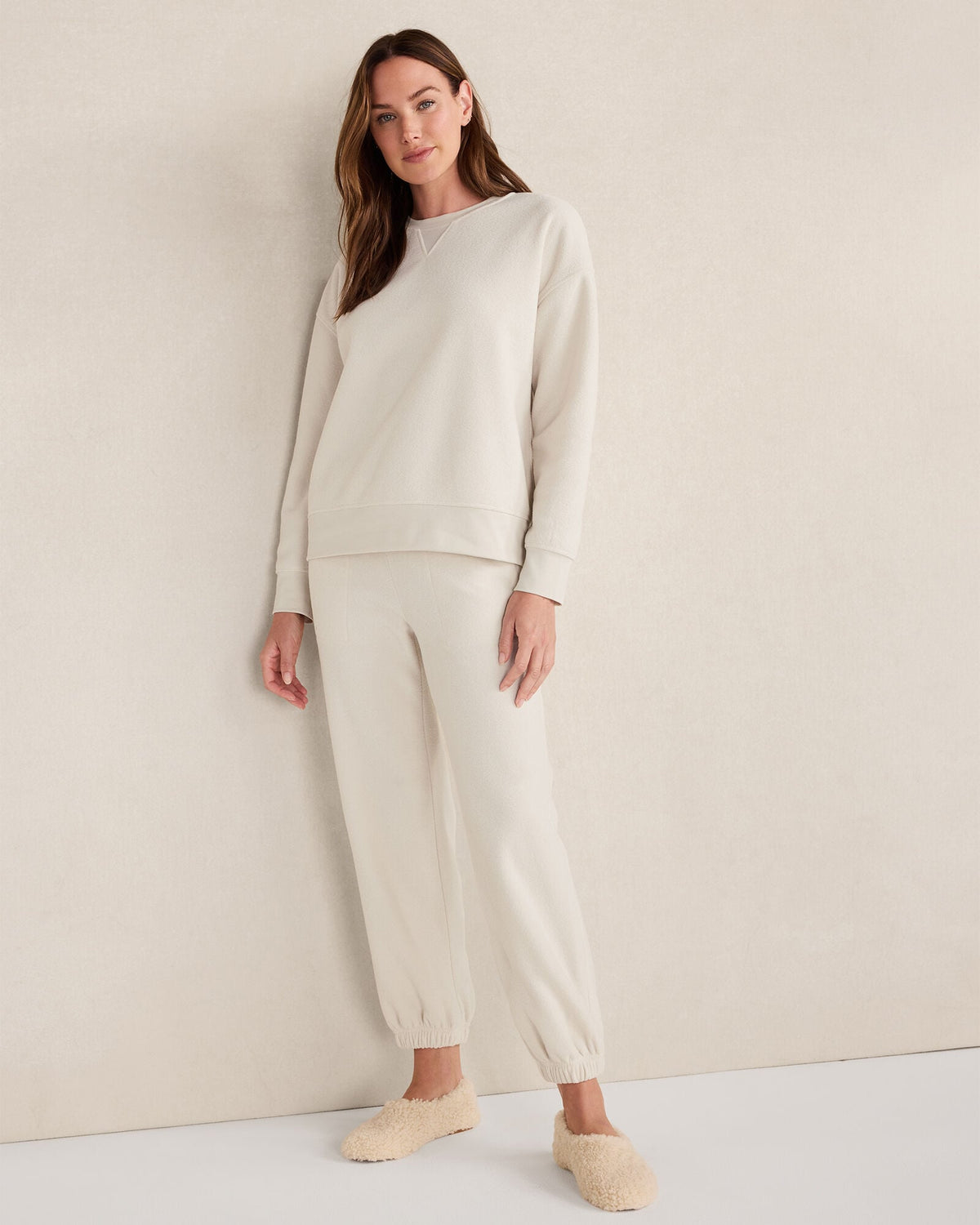 Talbots BRUSHED TERRY CREWNECK PULLOVER