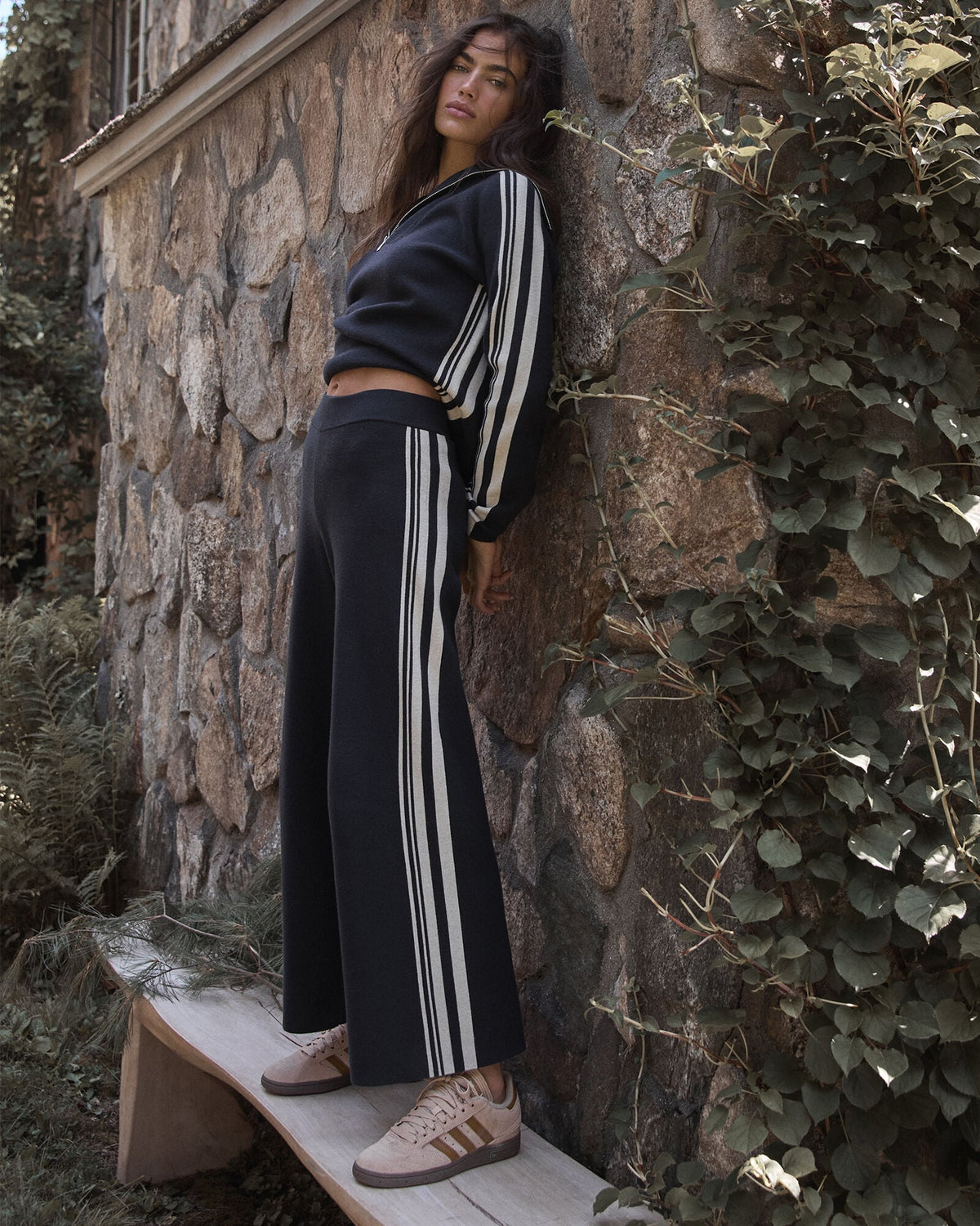 Talbots SPORTY STRIPE STRAIGHT LEG PANTS