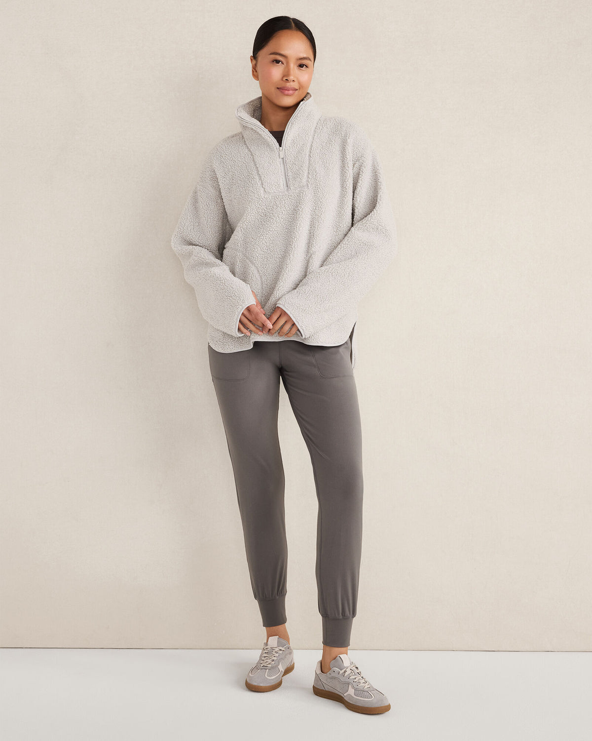 Talbots SHERPA HALF-ZIP MOCKNECK PULLOVER