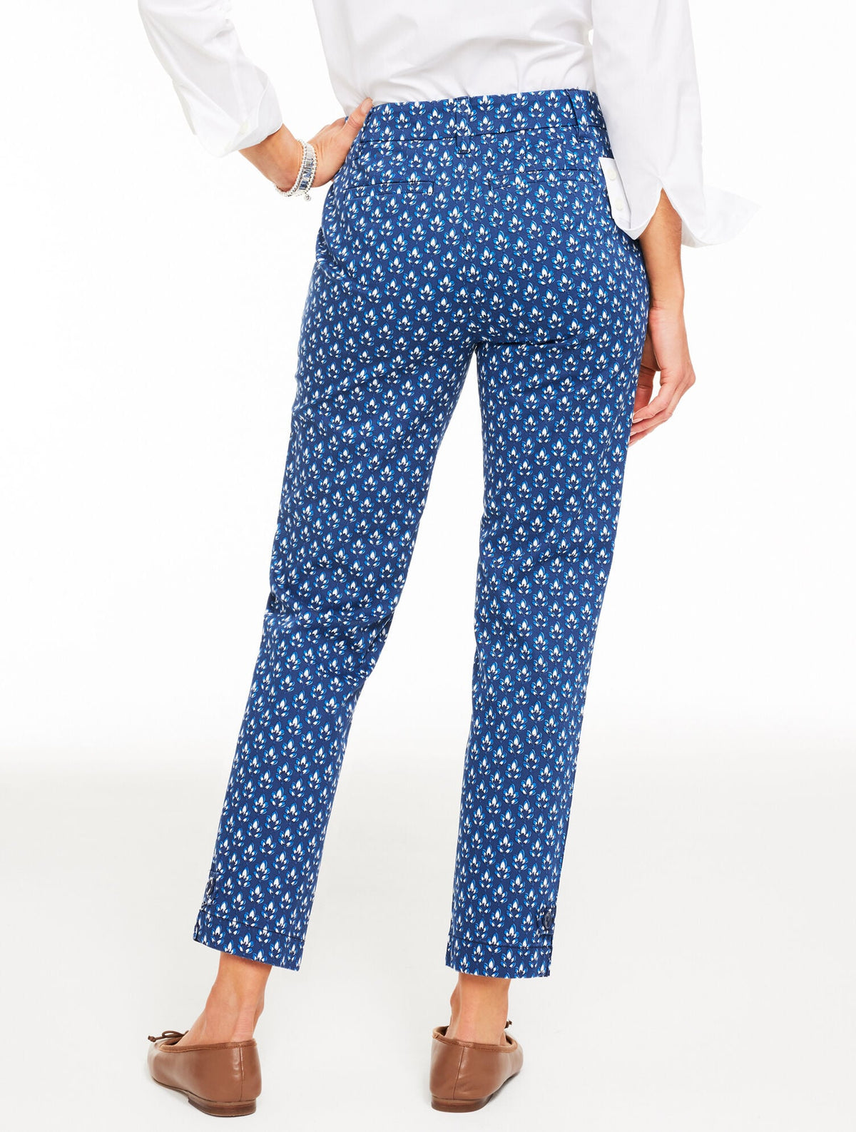 Talbots HERITAGE TWILL PERFECT CROPS - GRAPHIC LEAVES