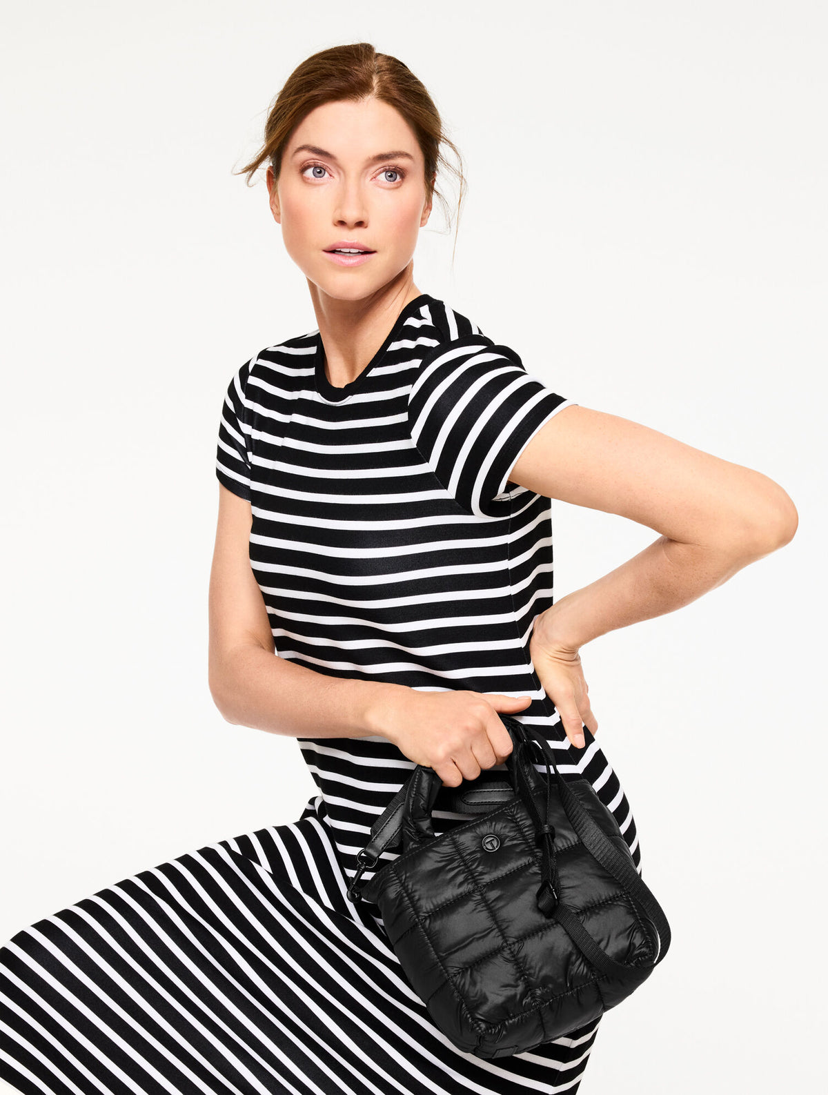 Talbots T BY TALBOTS QUILTED NYLON MINI TOTE