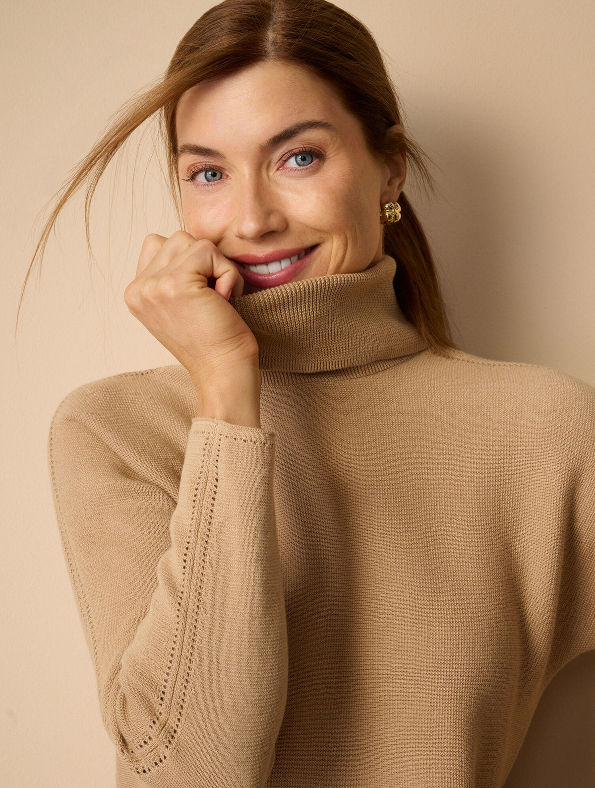 Talbots CLOVER FRONT BACK EARRINGS