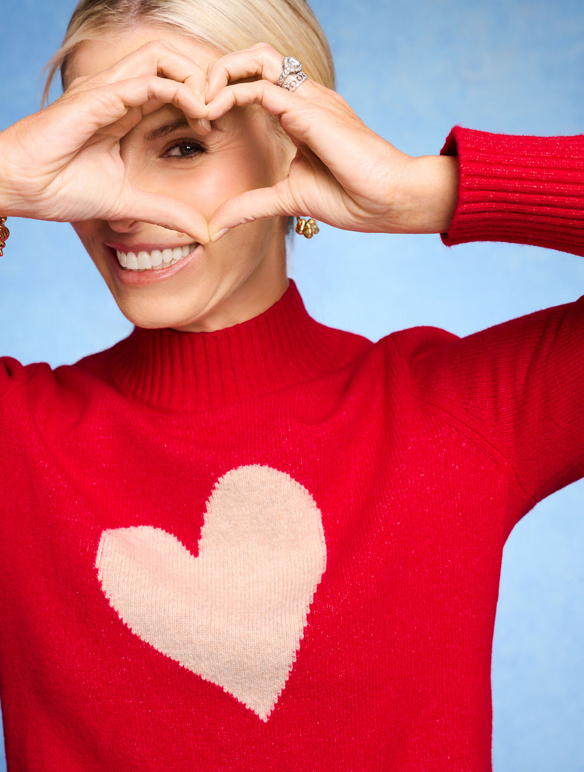 Talbots MOCKNECK PULLOVER - INTARSIA HEART