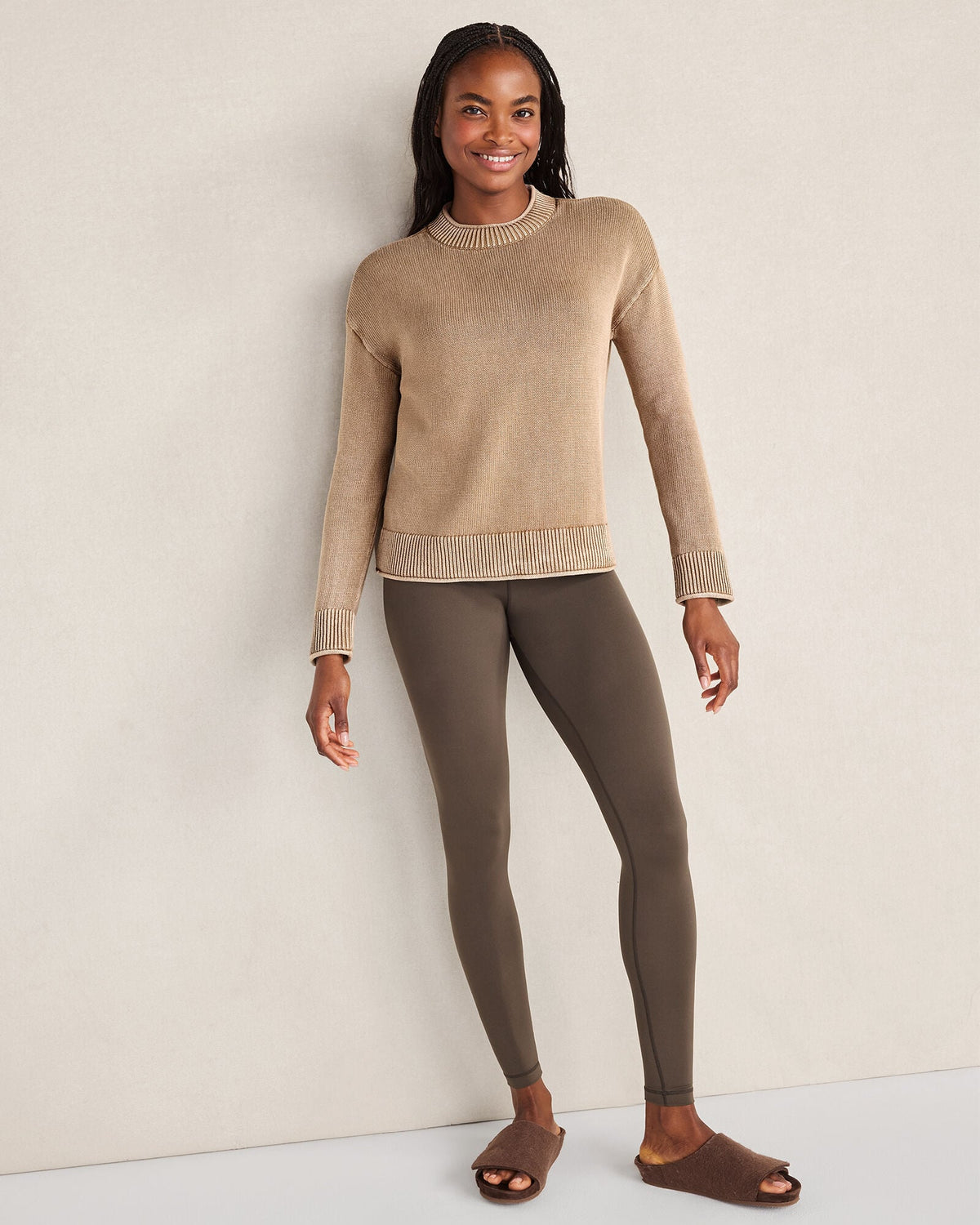 Talbots GARMENT-DYED ORGANIC COTTON ROLL NECK SWEATER