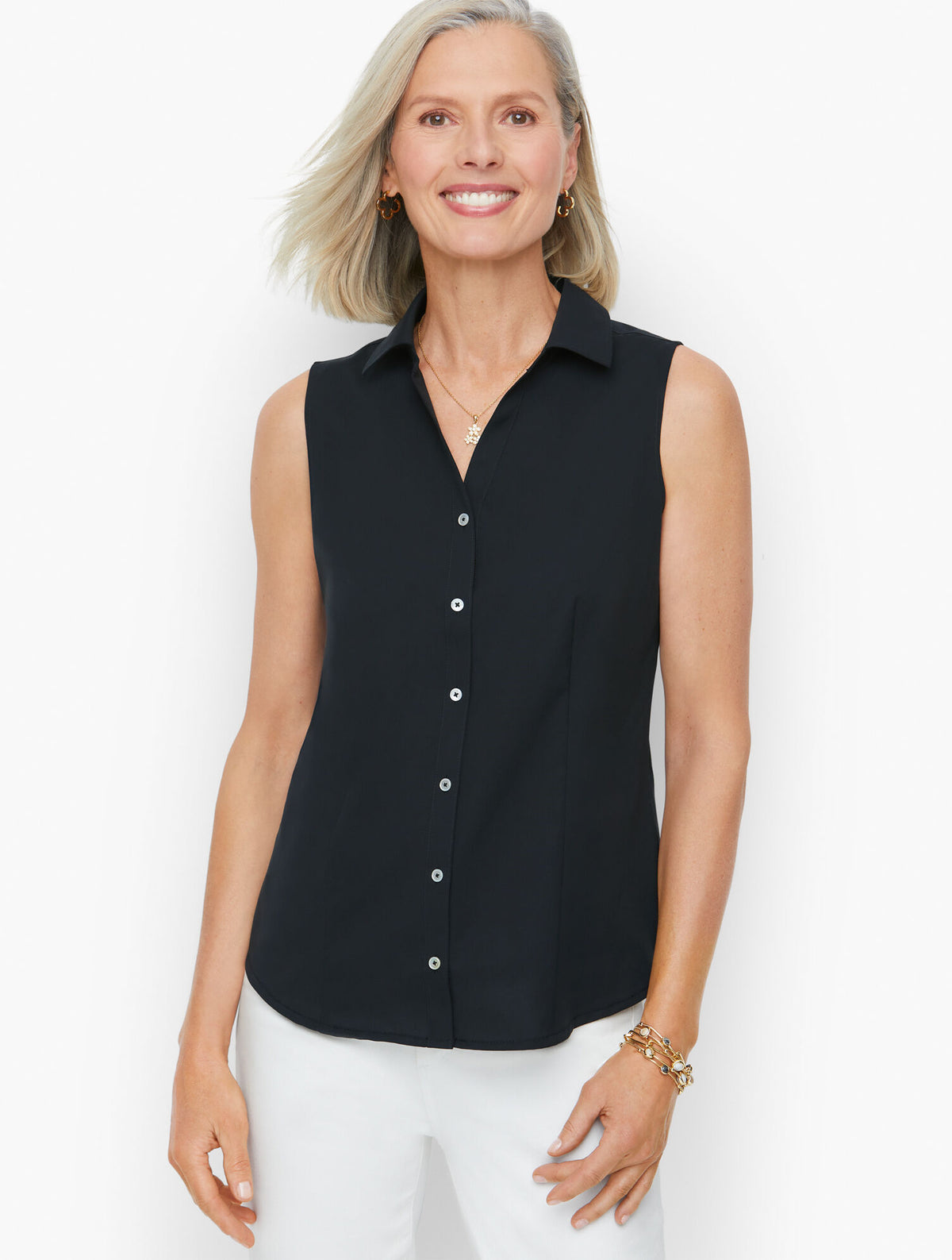 Talbots NON-IRON SLEEVELESS PERFECT SHIRT