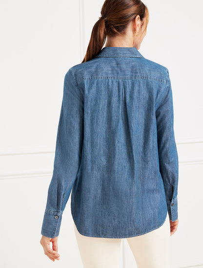 Talbots BOYFRIEND SHIRT - DENIM