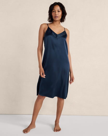 Talbots WASHABLE SILK DOUBLE V CHEMISE