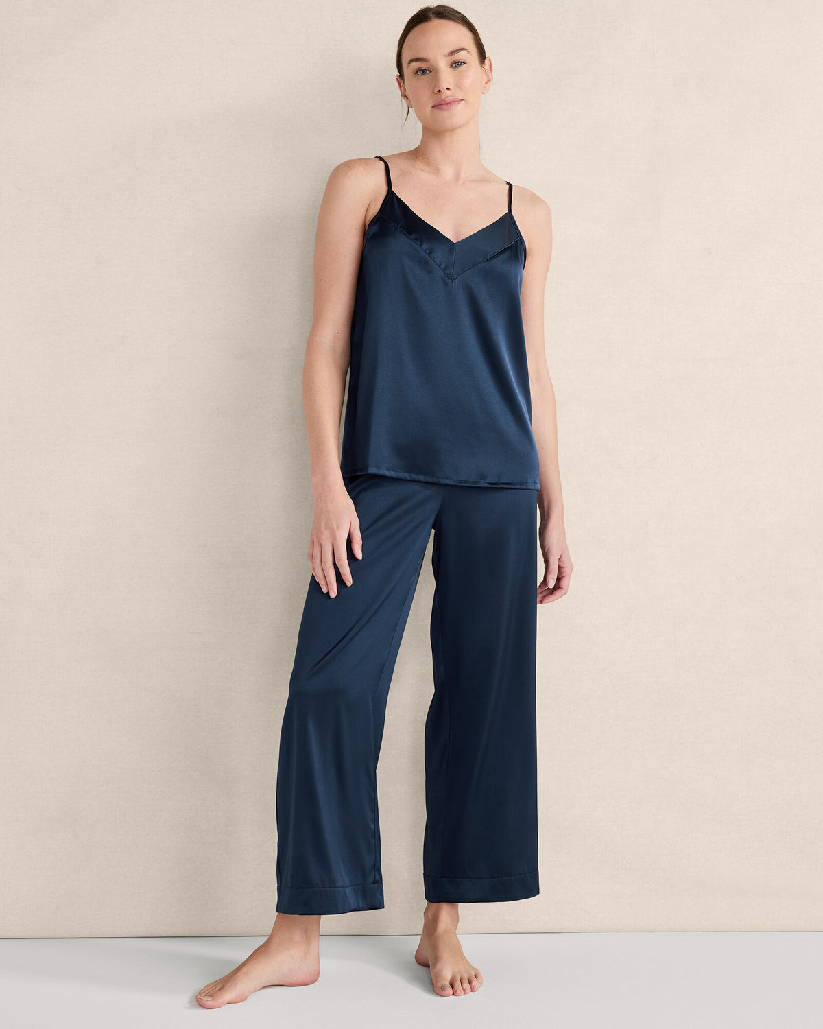 Talbots WASHABLE SILK DOUBLE V SLEEP CAMI
