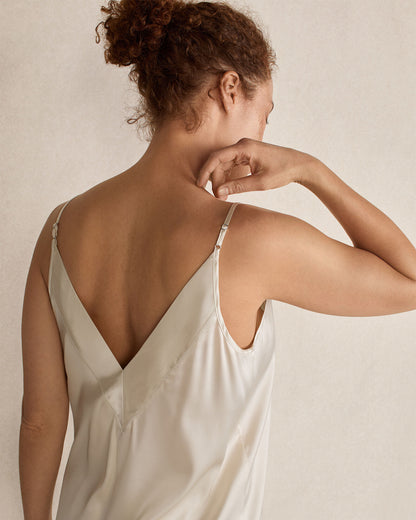 Talbots WASHABLE SILK DOUBLE V SLEEP CAMI