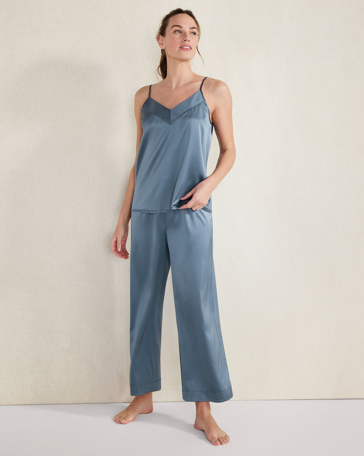 Talbots WASHABLE SILK DOUBLE V SLEEP CAMI