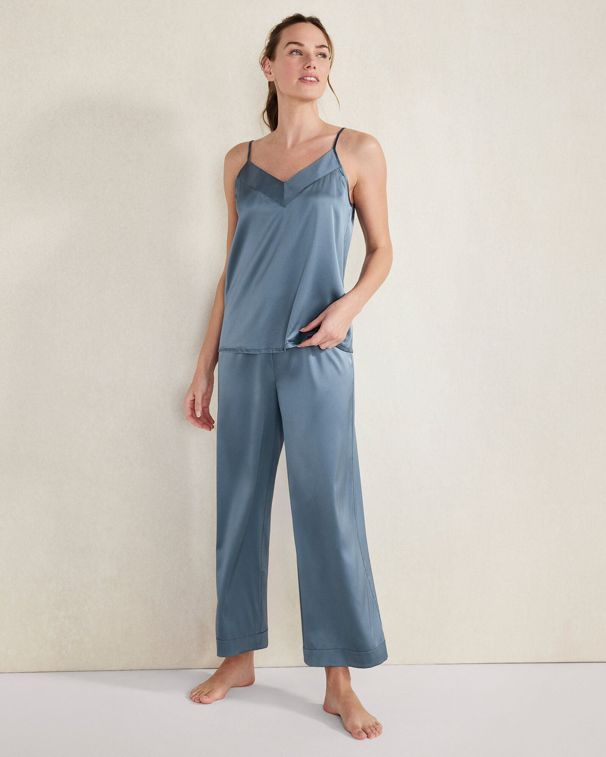 Talbots WASHABLE SILK DOUBLE V SLEEP CAMI