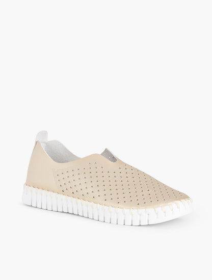Talbots ILSE JACOBSEN TULIP SLIP-ON FLATS - METALLIC