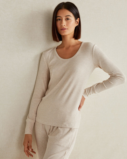 Talbots DRAPEY RIB KNIT TOP